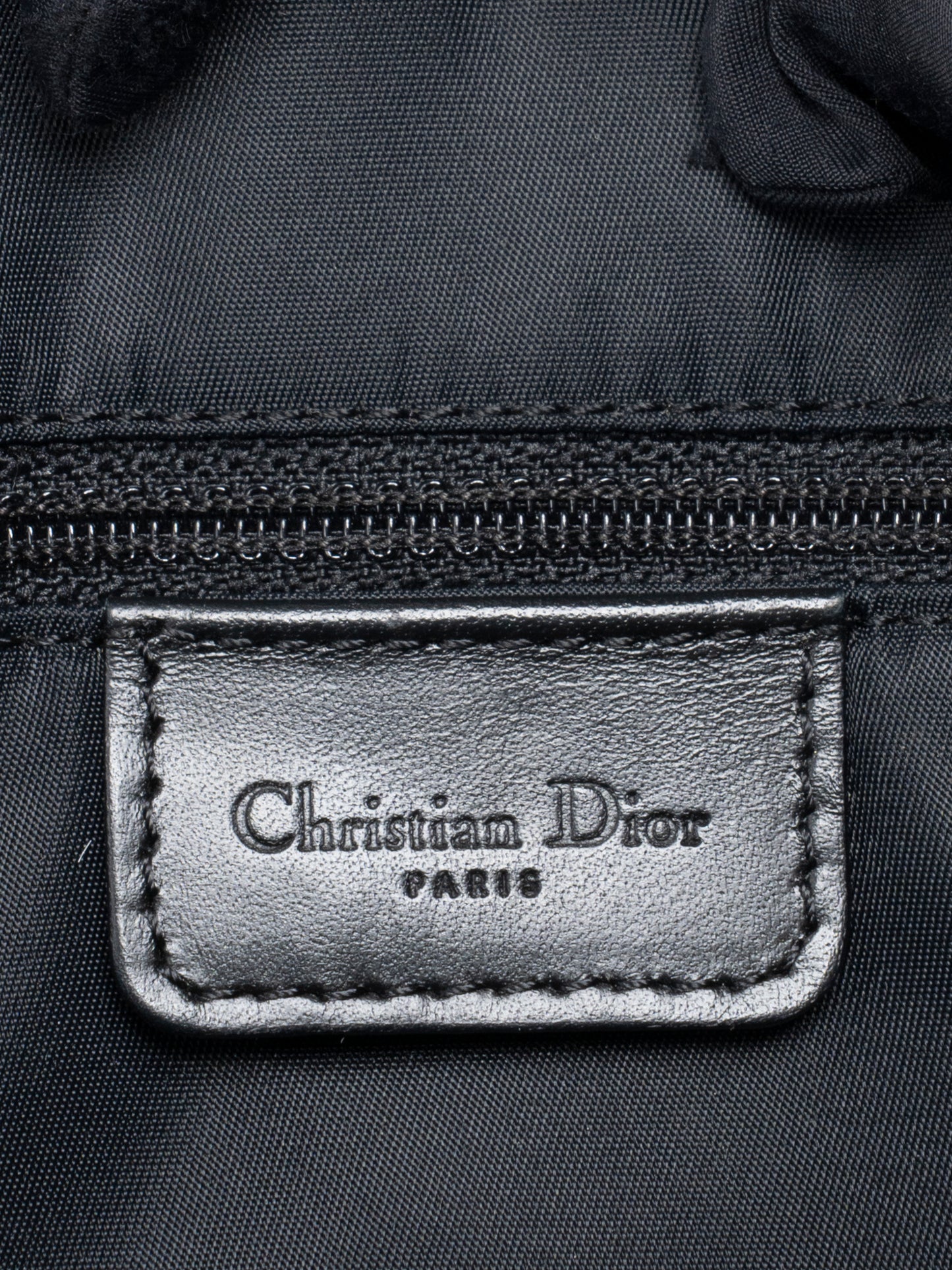 ディオール トロッター ショルダーバッグ キャンバス ブラック シルバー金具