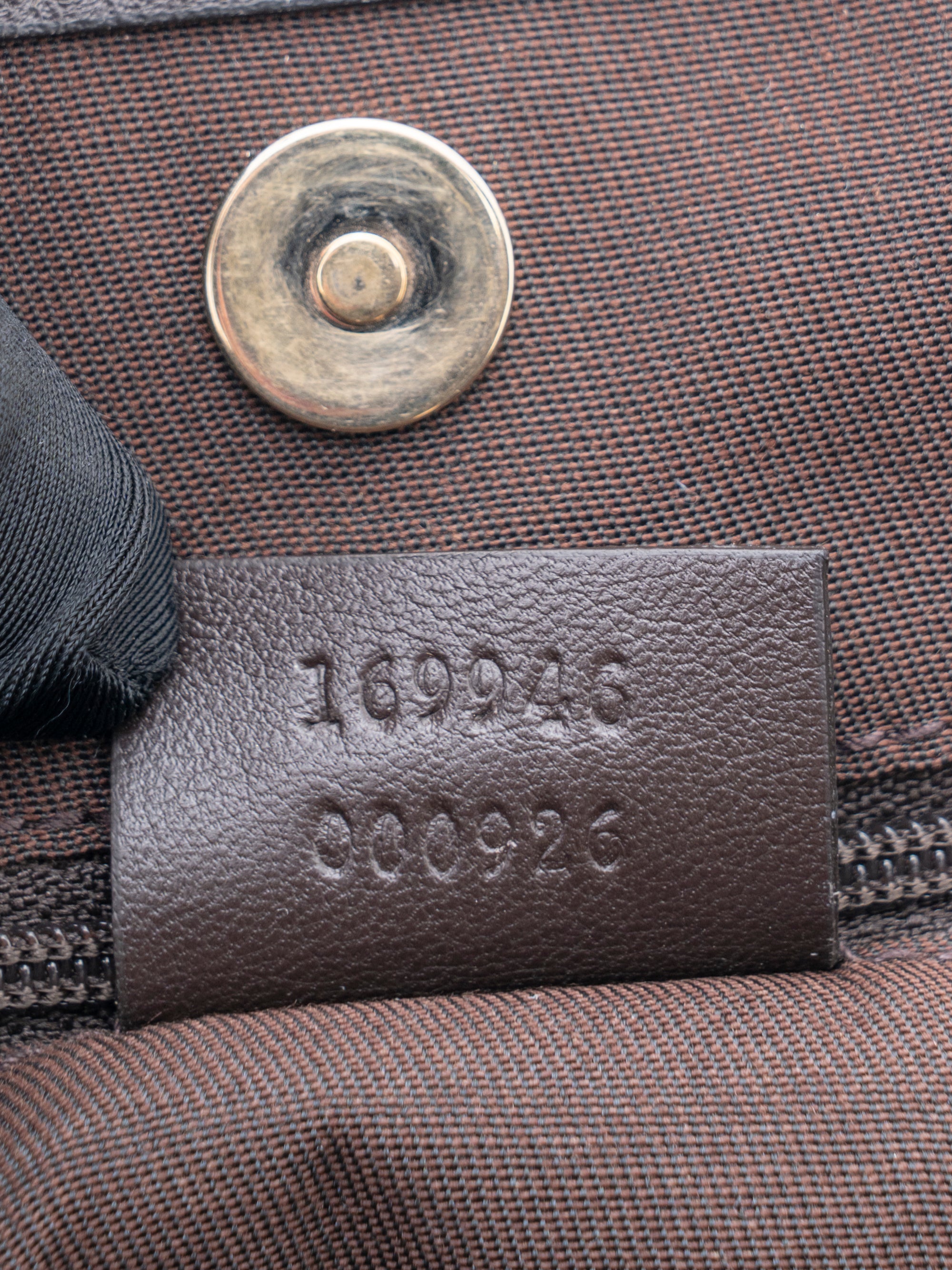 Gucci GG Canvas New Britt Tote Bag Brown Gold Hardware