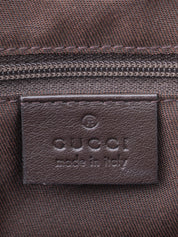 Gucci GG Canvas New Britt Tote Bag Brown Gold Hardware