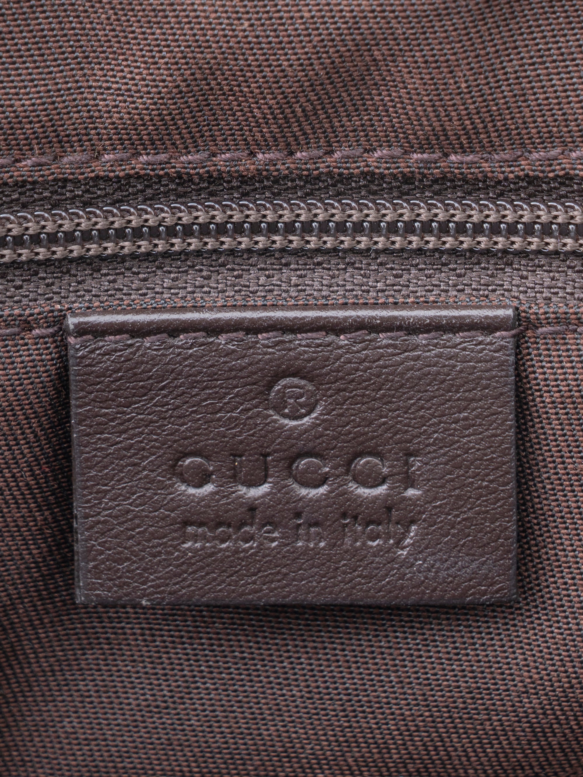 Gucci GG Canvas New Britt Tote Bag Brown Gold Hardware
