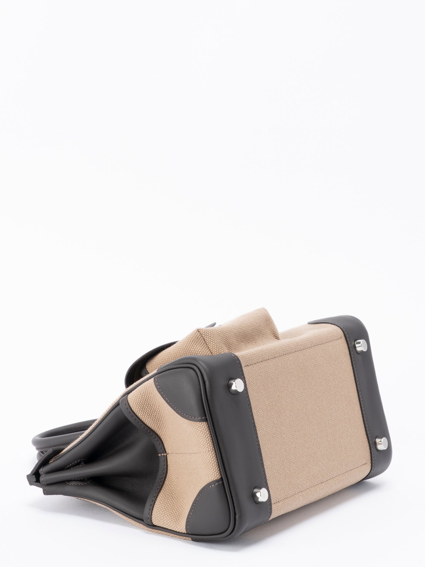 エルメス バーキン25 カーゴ ハンドバッグ トワルゴエラン×スイフト K刻:2025年 ムース×エコルセ  シルバー金具 新品