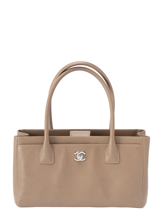 シャネル エグゼクティブ トートバッグ キャビアスキン ライトブラウン シルバー金具