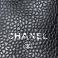 シャネル ココマーク ハーフムーン チェーンウォレット キャビアスキン ブラック シルバー金具