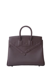 Hermès Shadow Birkin 25 Z-Stamp: 2021 Handbag Swift Rouge Sellier 0G Silver Hardware Unused