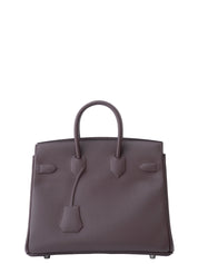 Hermès Shadow Birkin 25 Z-Stamp: 2021 Handbag Swift Rouge Sellier 0G Silver Hardware Unused