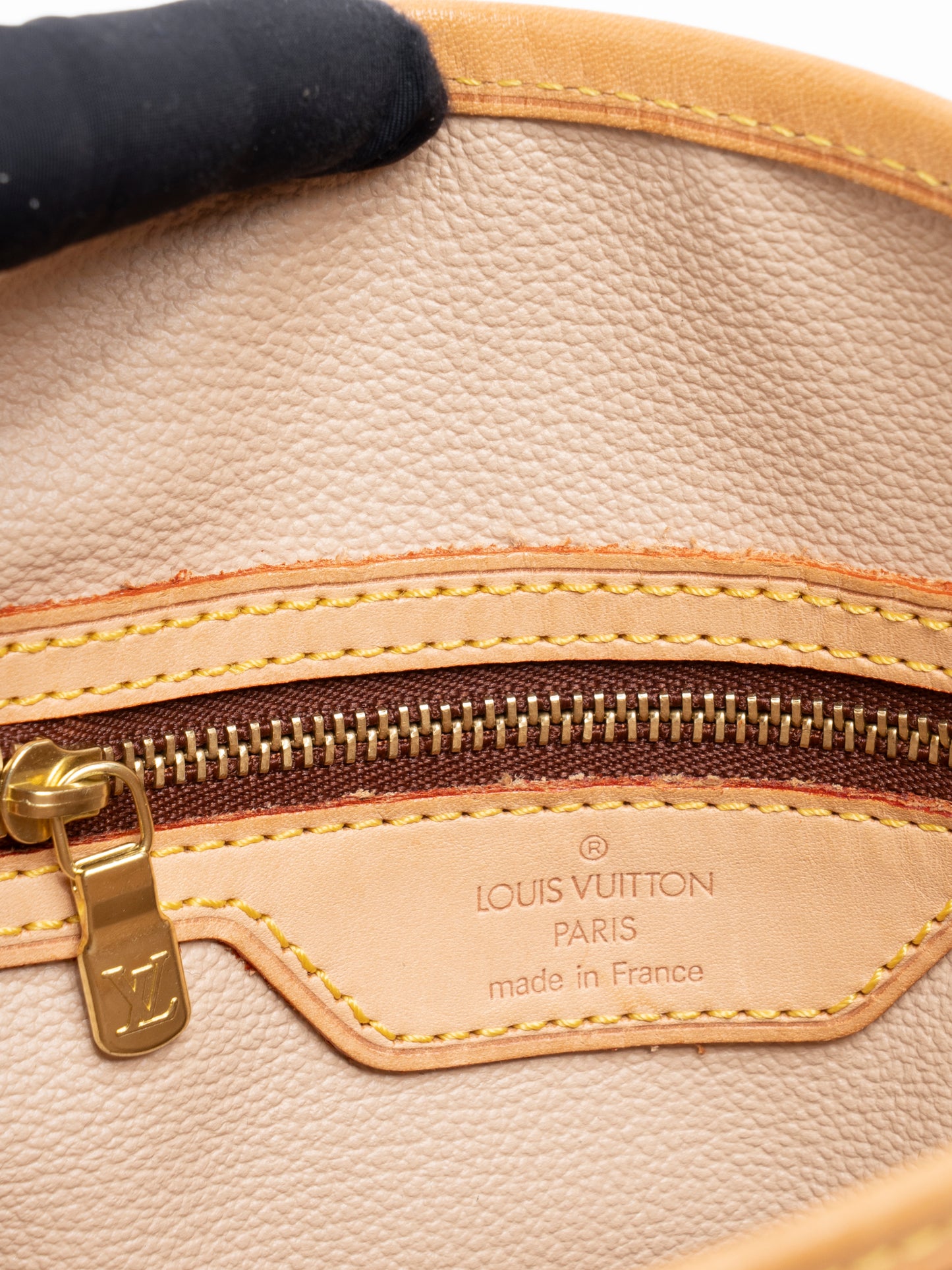 ルイ・ヴィトン M42238 バケットPM トートバッグ モノグラムキャンバス ブラウン ゴールド金具