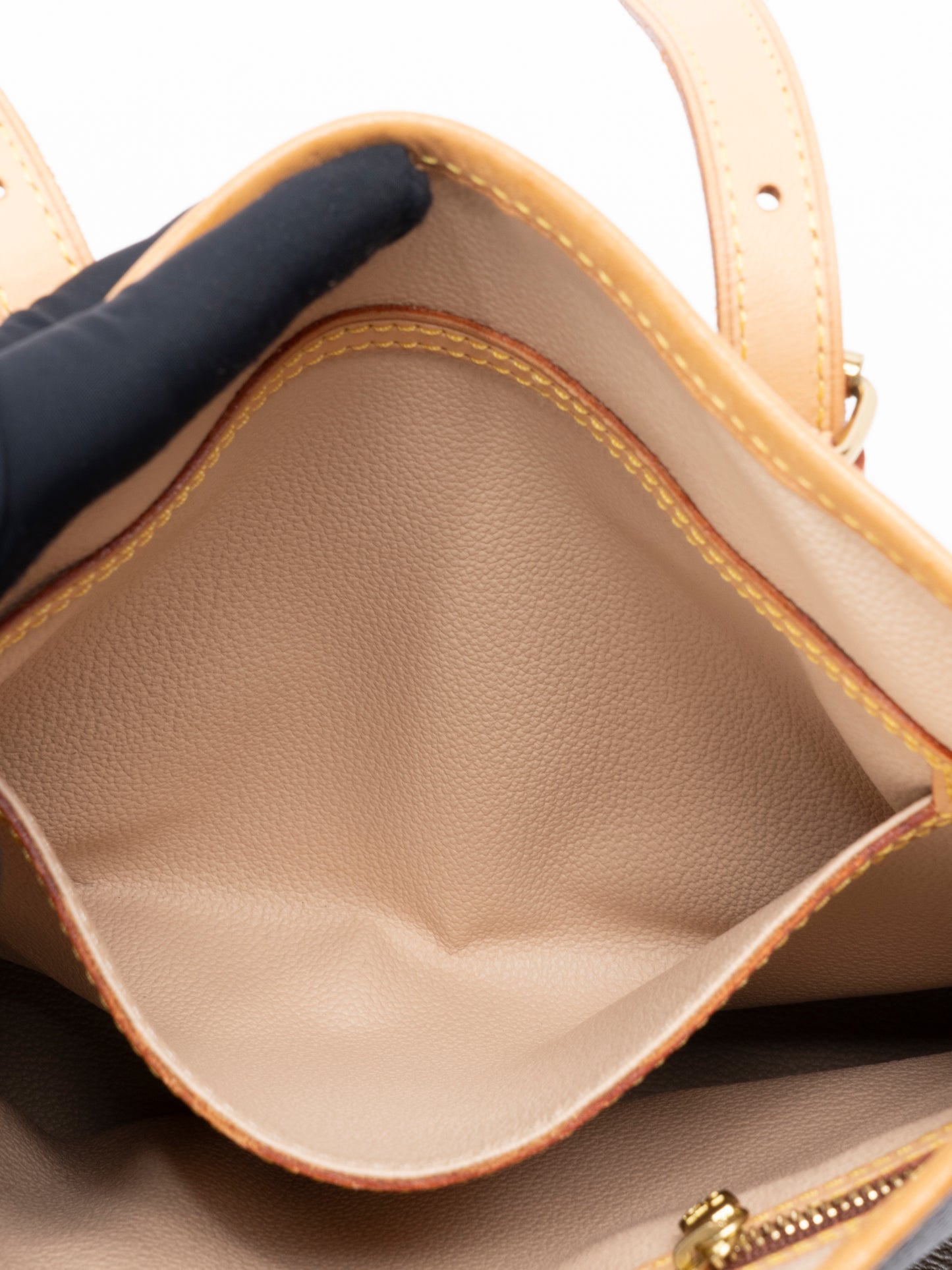 ルイ・ヴィトン M42238 バケットPM トートバッグ モノグラムキャンバス ブラウン ゴールド金具