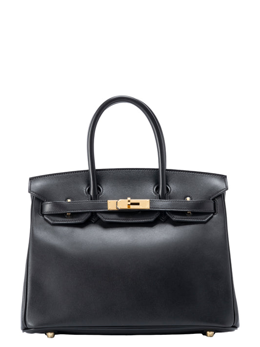 エルメス バーキン30 ハンドバッグ Y刻:2020年 ボックスカーフ ブラック ゴールド金具