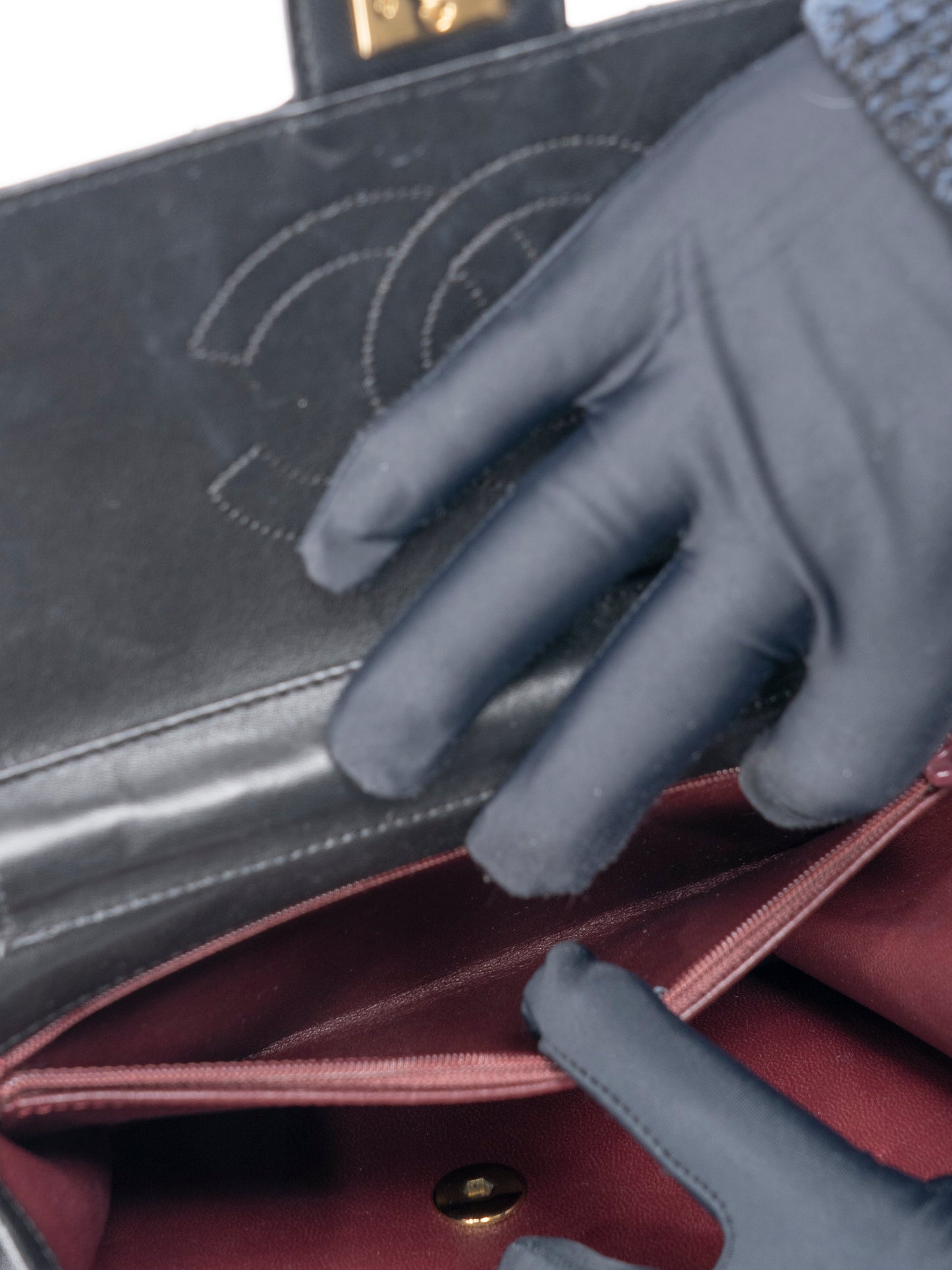 シャネル マトラッセ ターンロック シングルフラップ チェーンショルダーバッグ ラムスキン ブラック ゴールド金具