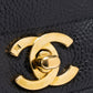 シャネル マドモアゼル チェーンカメラバッグ キャビアスキン ブラック ゴールド金具