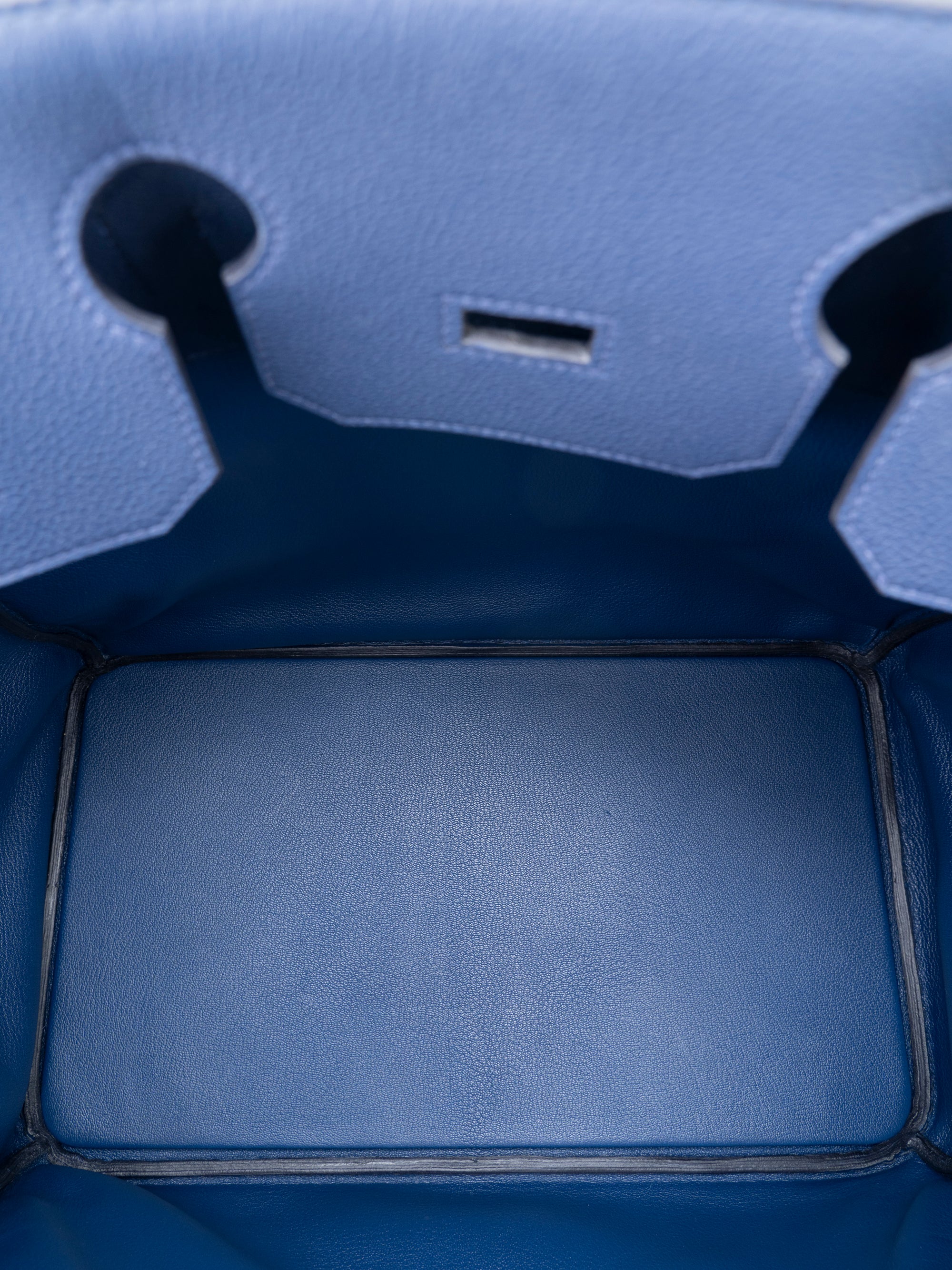 Hermès Haut à Courroies 40 Handbag, U Stamp: 2022, Togo, Bleu Nuit 2Z, Silver Hardware