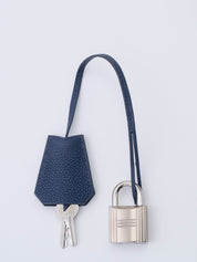 Hermès Haut à Courroies 40 Handbag, U Stamp: 2022, Togo, Bleu Nuit 2Z, Silver Hardware