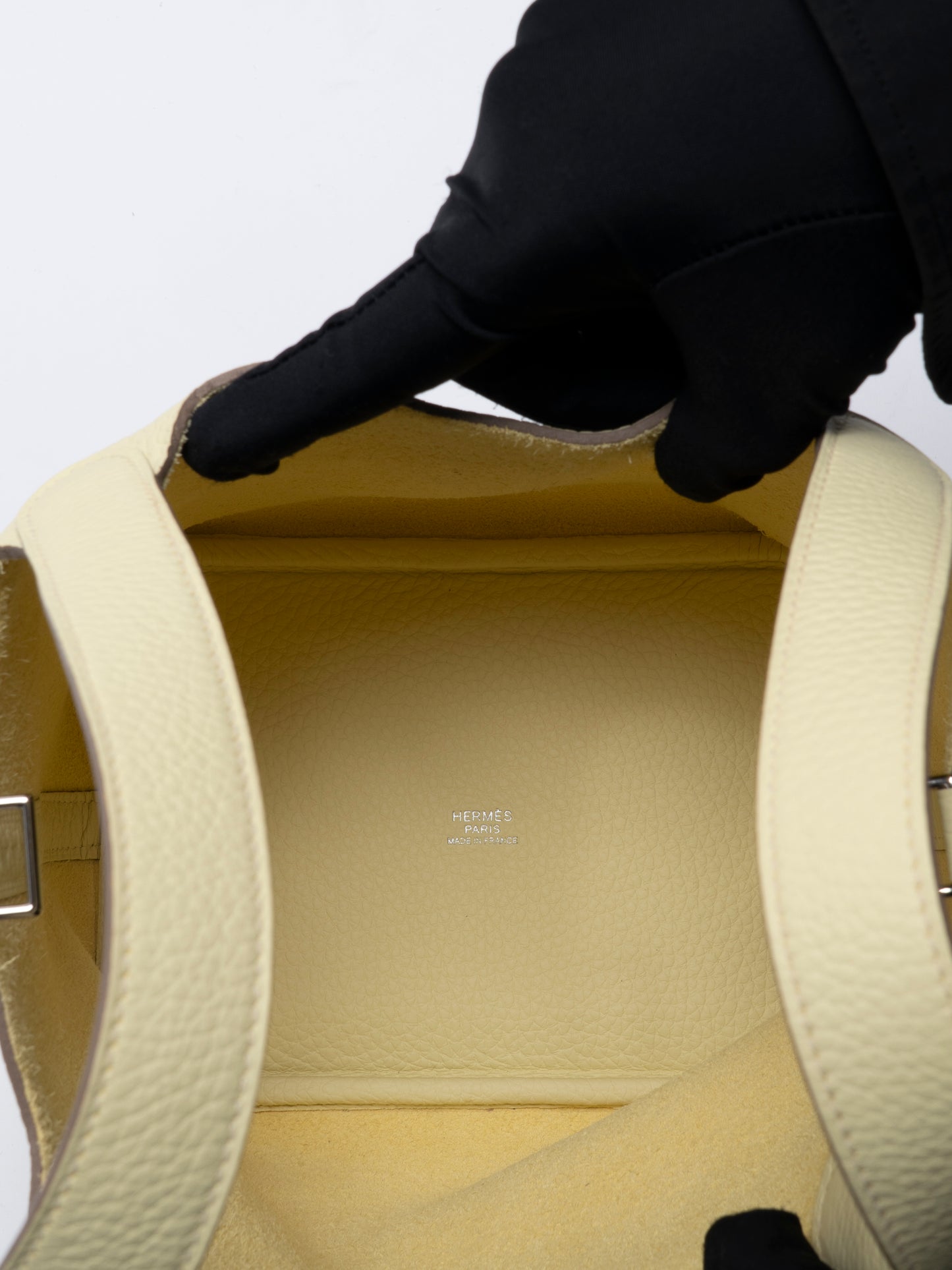 エルメス ピコタンロックPM ハンドバッグ K刻:2025年 トリヨンクレマンス ジョーヌミルトン シルバー金具 未使用