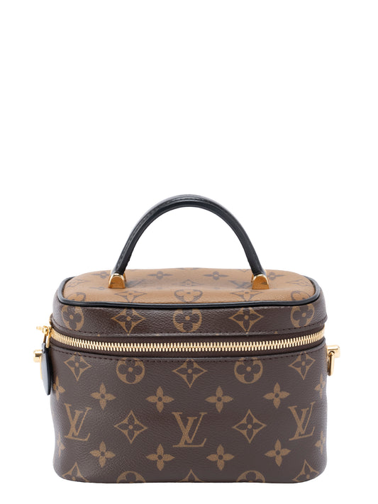 ルイ・ヴィトン M45165 リバースヴァニティ バニティバッグ NV PM モノグラムキャンバス ブラウン ゴールド金具