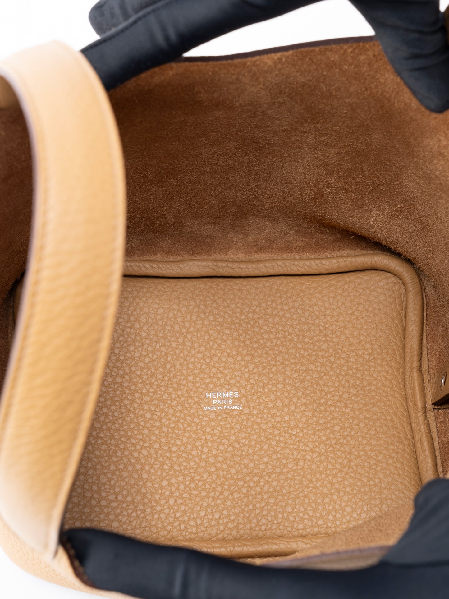 エルメス ピコタンロックPM ハンドバッグ K刻:2025年 トリヨンクレマンス ビスキュイ シルバー金具 新品