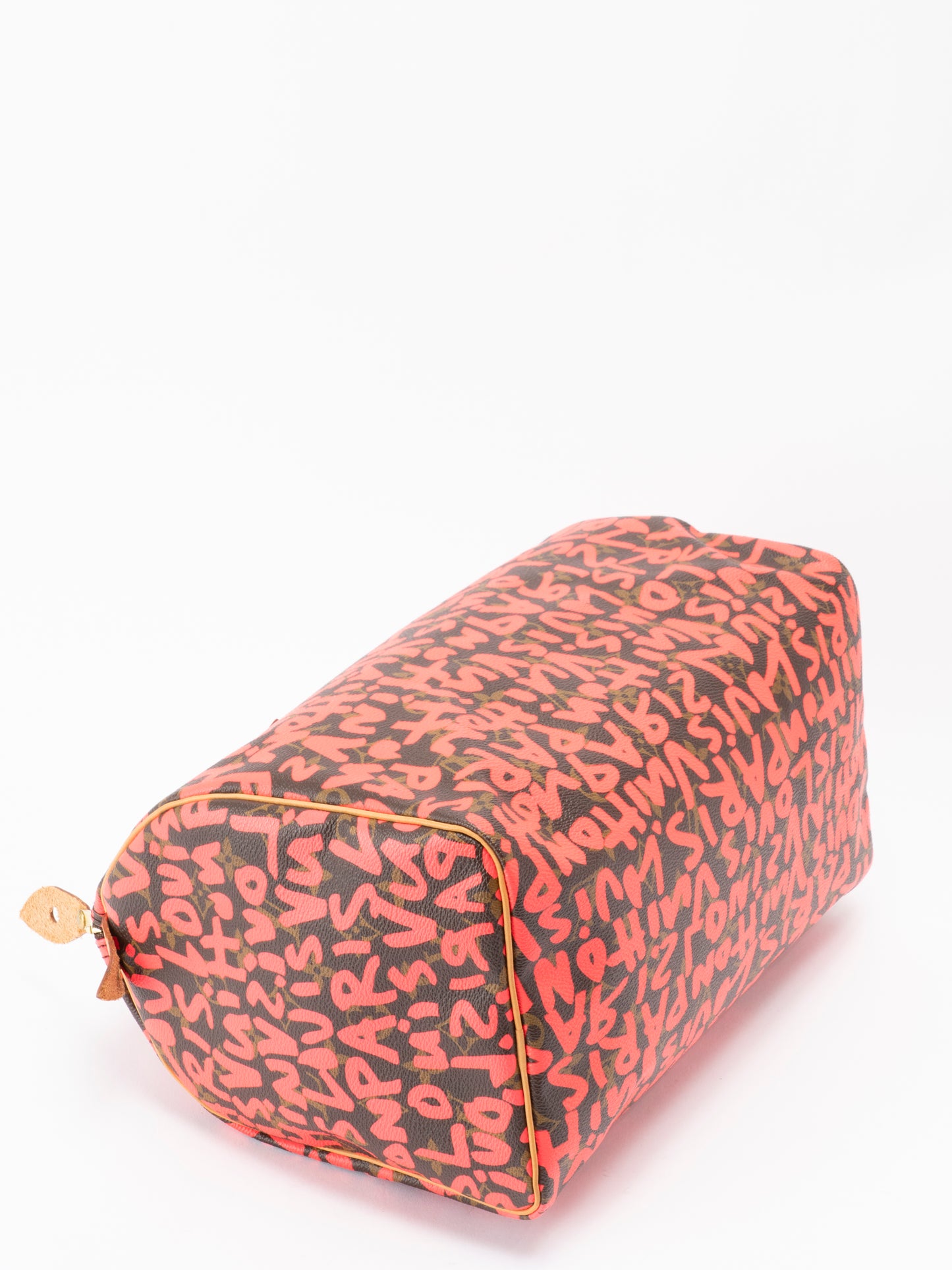 ルイ・ヴィトン M93704 グラフィティ スピーディ30 ハンドバッグ モノグラムキャンバス フューシャ ゴールド金具