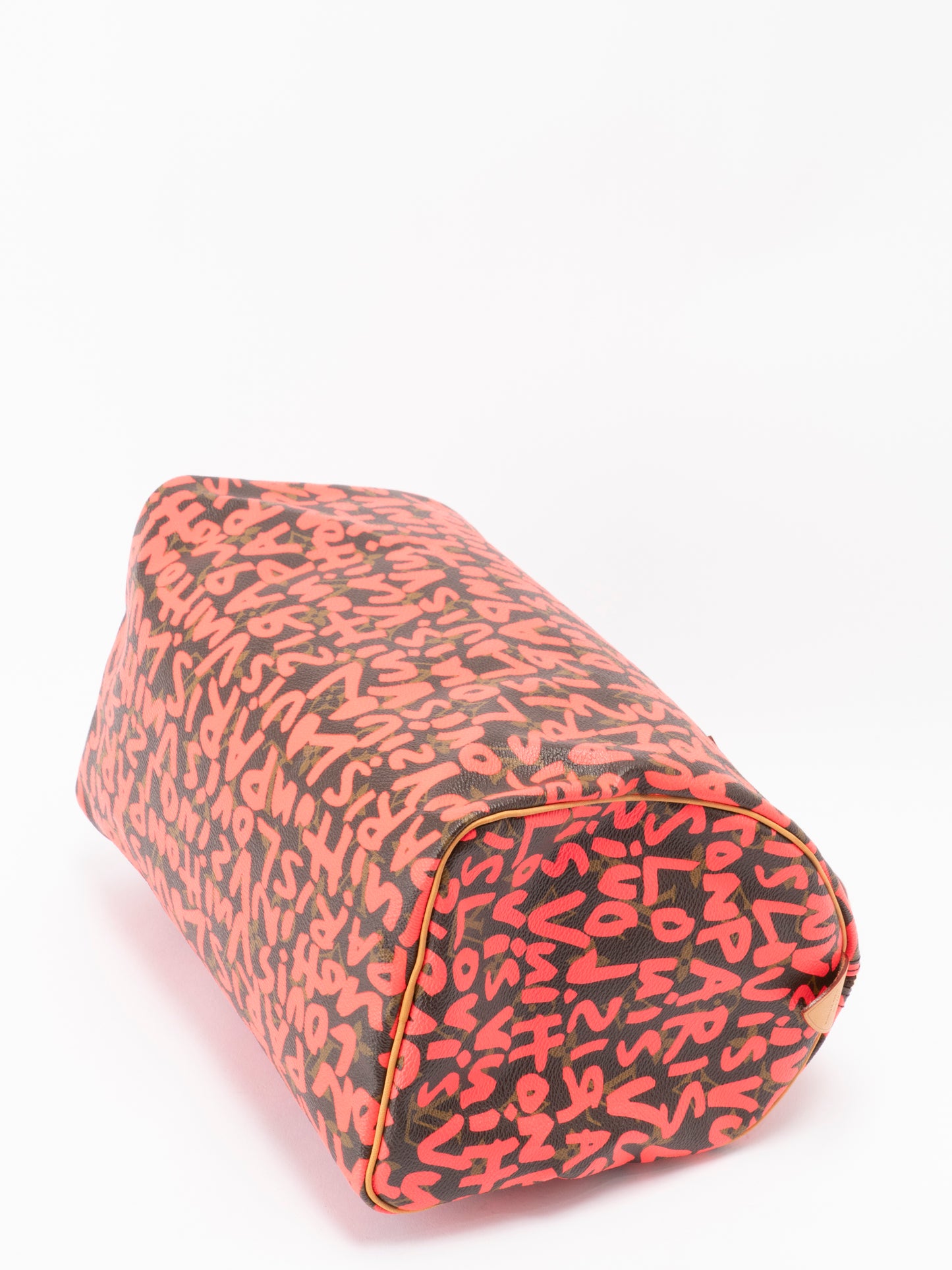 ルイ・ヴィトン M93704 グラフィティ スピーディ30 ハンドバッグ モノグラムキャンバス フューシャ ゴールド金具