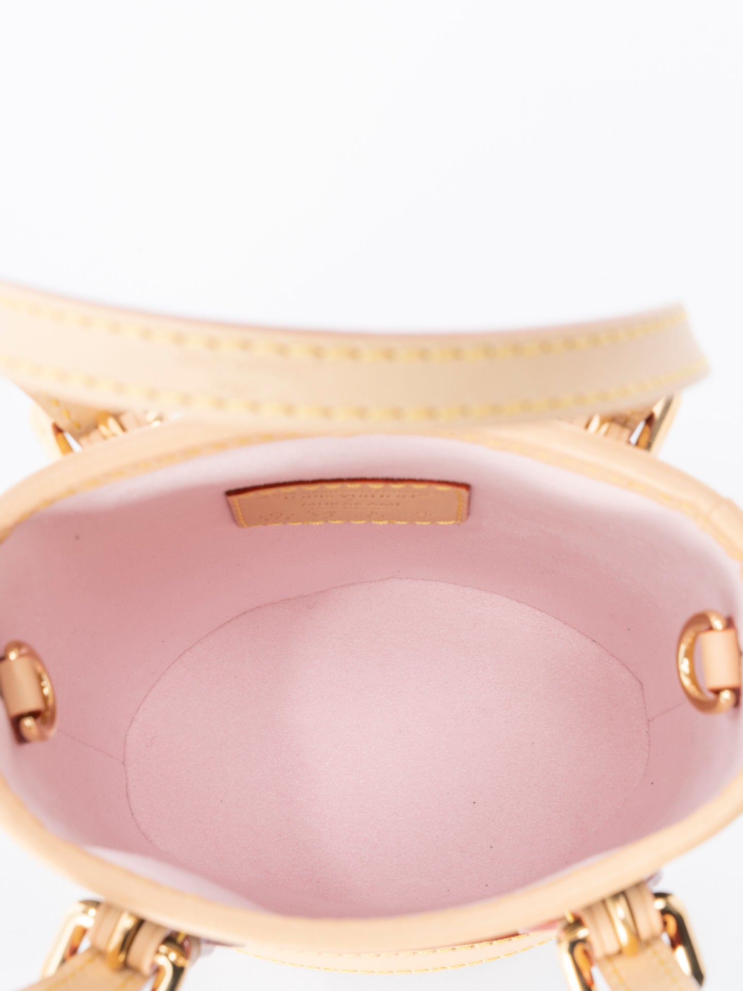 ルイ・ヴィトン  M13417 チェリーブロッサム ナノ バケット ハンドバッグ ICチップ モノグラムキャンバス ブラウン ゴールド金具