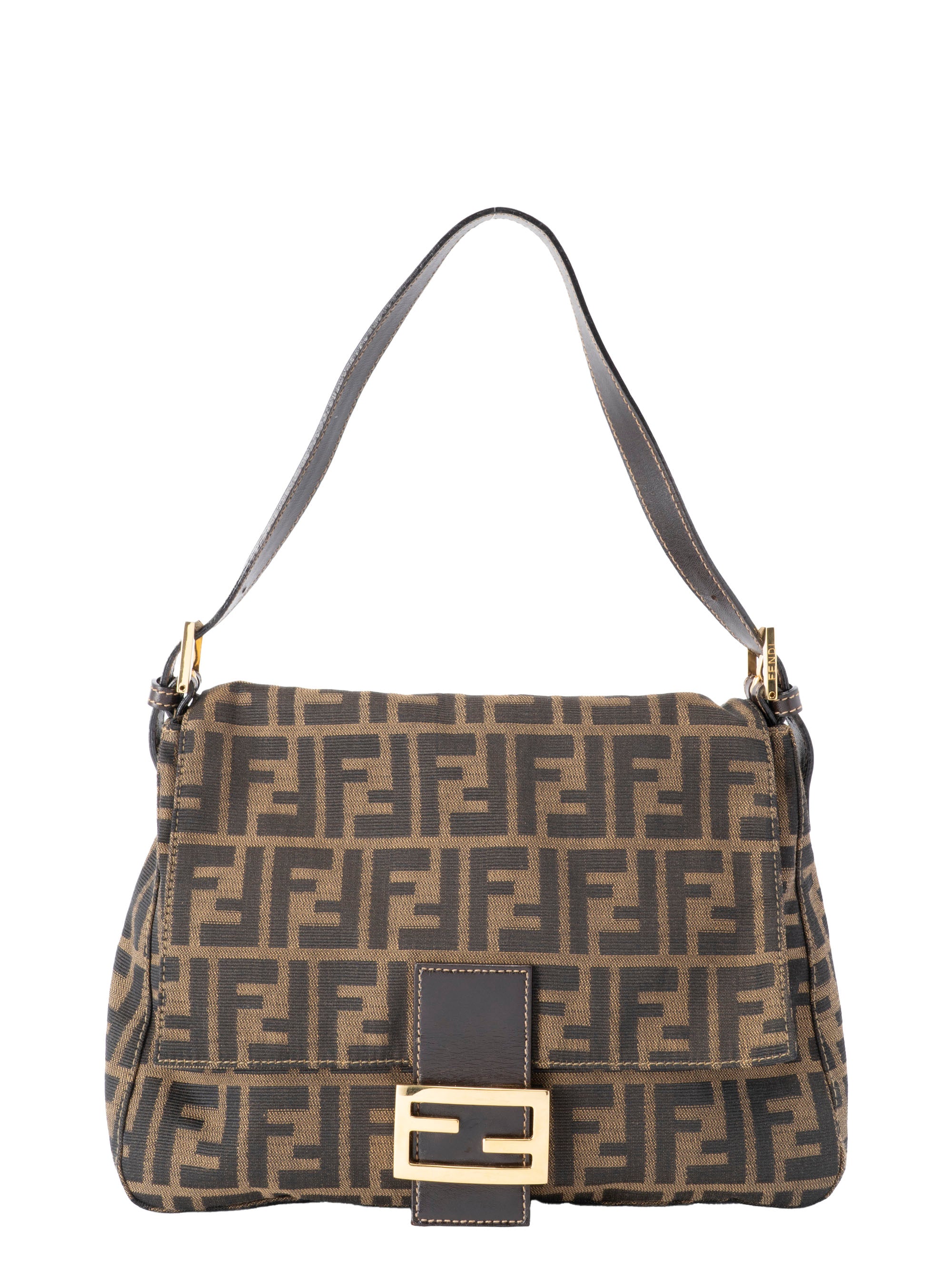 フェンディ　ズッカ　マンマバケット　キャンバス　ショルダーバッグ　アイボリー フェンディ ズッカ マンマバケット ショルダーバッグ キャンバス