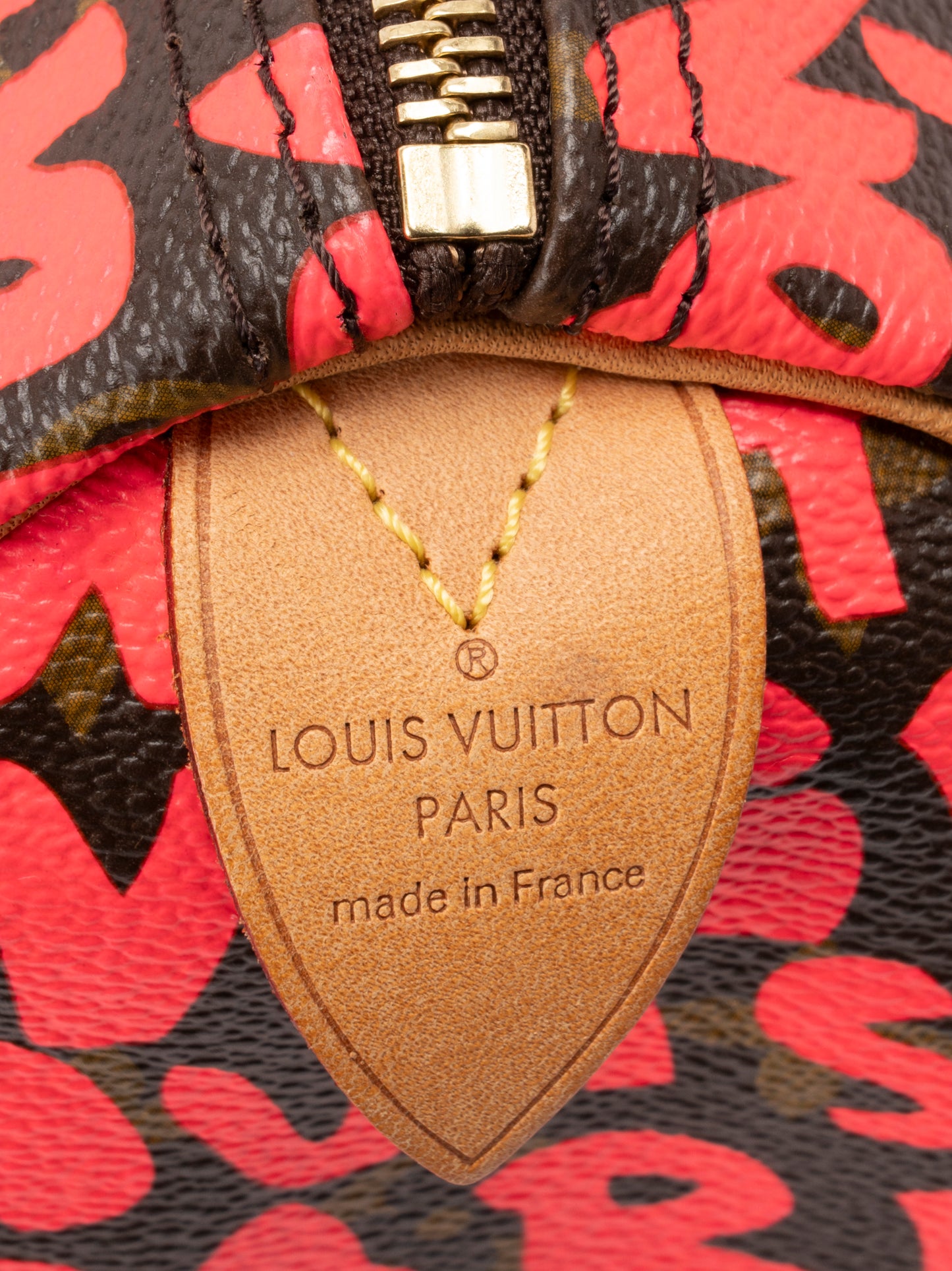 ルイ・ヴィトン M93704 グラフィティ スピーディ30 ハンドバッグ モノグラムキャンバス フューシャ ゴールド金具