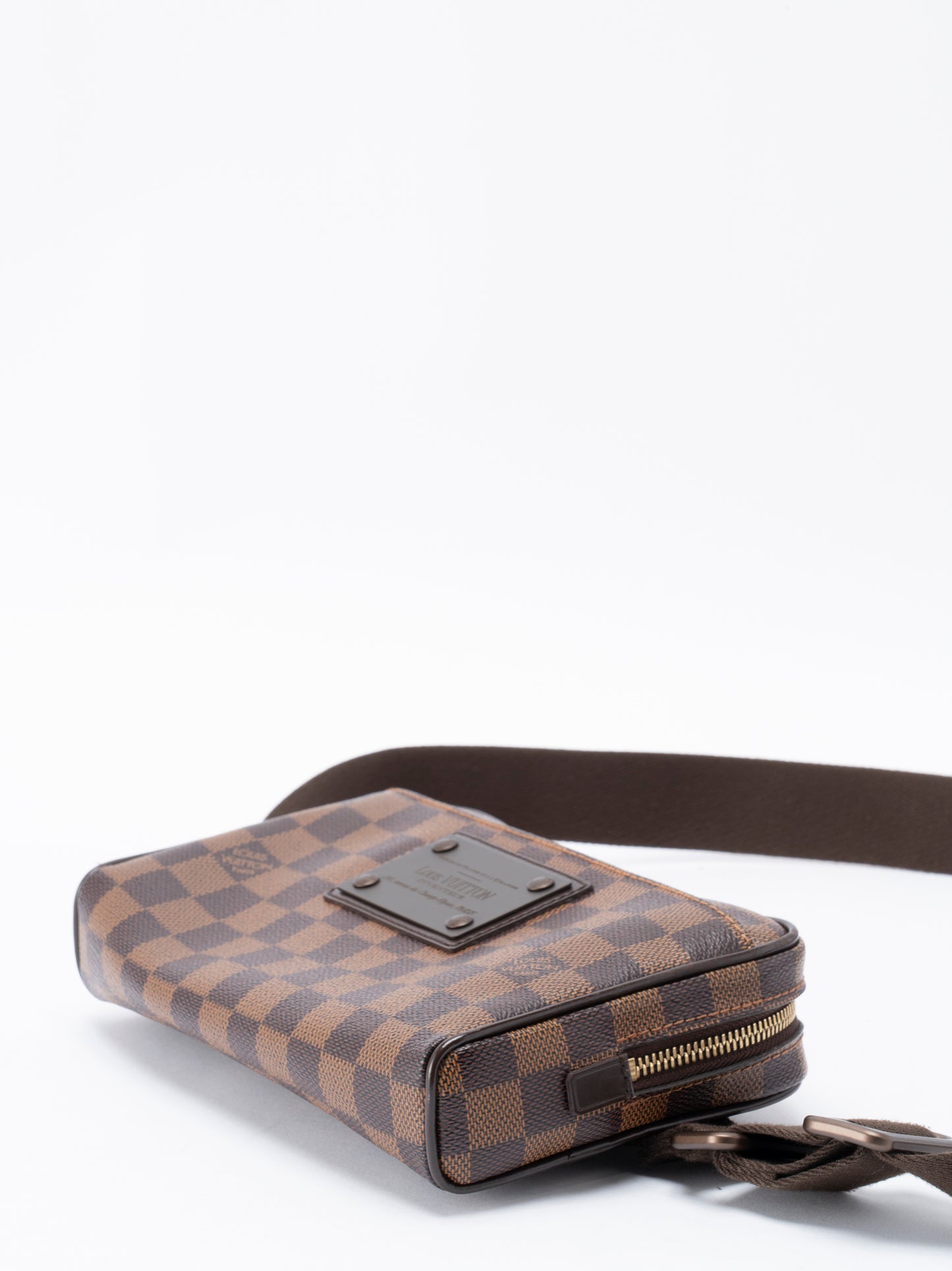 ルイ・ヴィトン N41101 バムバッグ ブルックリン ダミエキャンバス ブラウン ゴールド金具