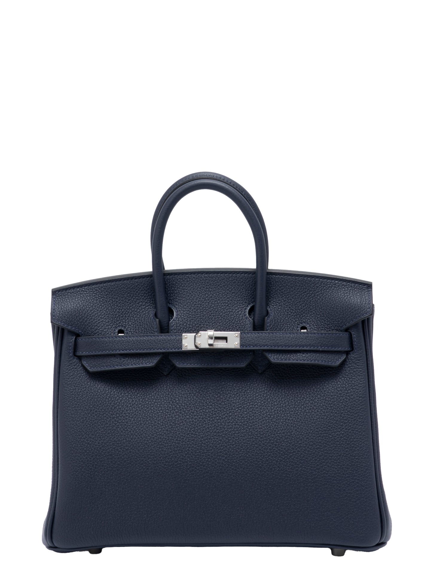 エルメス バーキン25 ハンドバッグ K刻:2025年 トゴ ブルーニュイ シルバー金具 新品