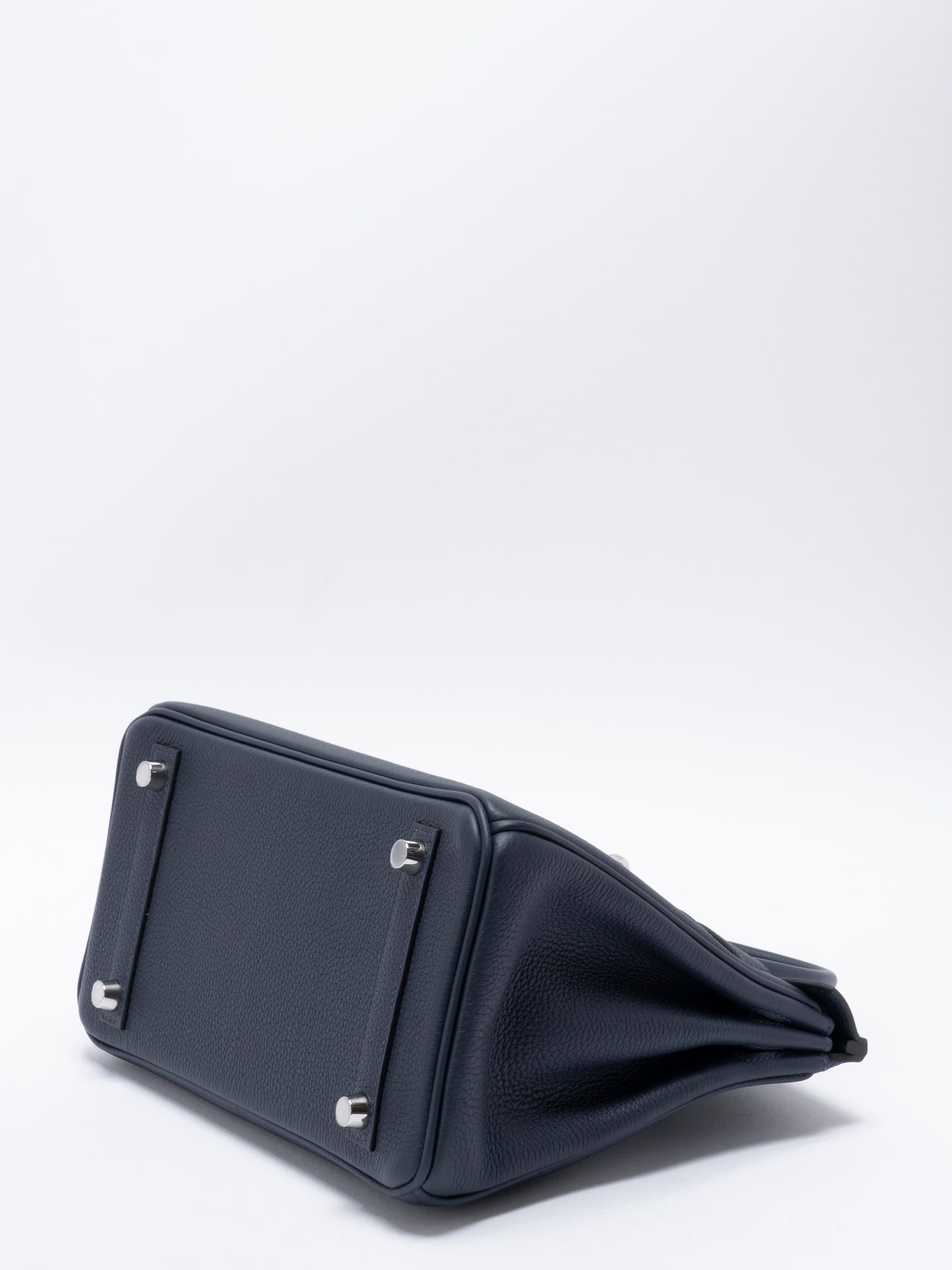 エルメス バーキン25 ハンドバッグ K刻:2025年 トゴ ブルーニュイ シルバー金具 新品