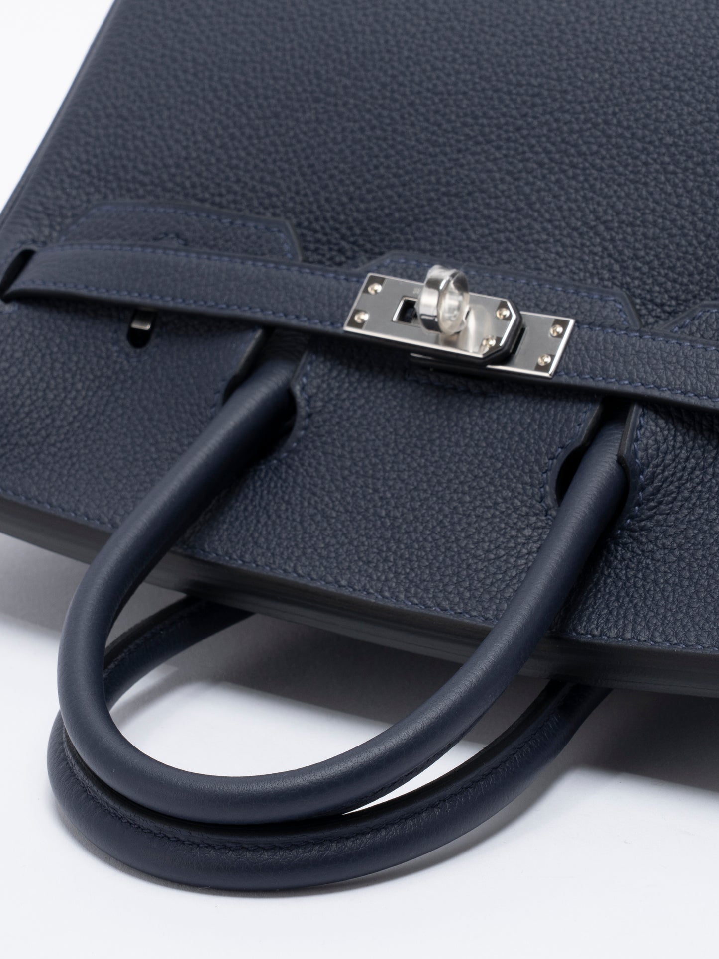 エルメス バーキン25 ハンドバッグ K刻:2025年 トゴ ブルーニュイ シルバー金具 新品