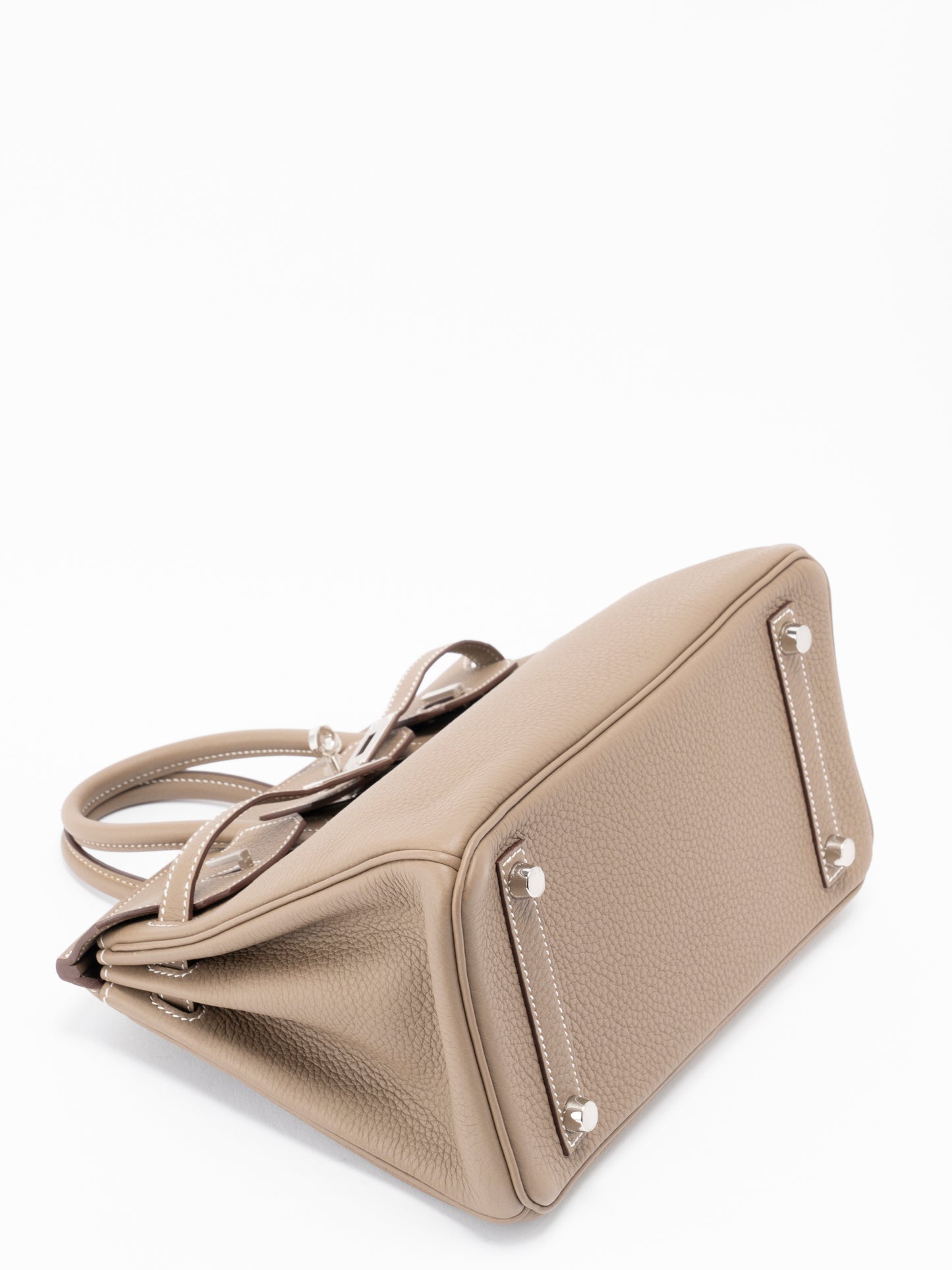 エルメス バーキン25 ハンドバッグ K刻:2025年 トゴ エトゥープ シルバー金具 新品