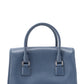 ロエベ アラモ ハンドバッグ ストラップ付き レザー ブルー シルバー金具