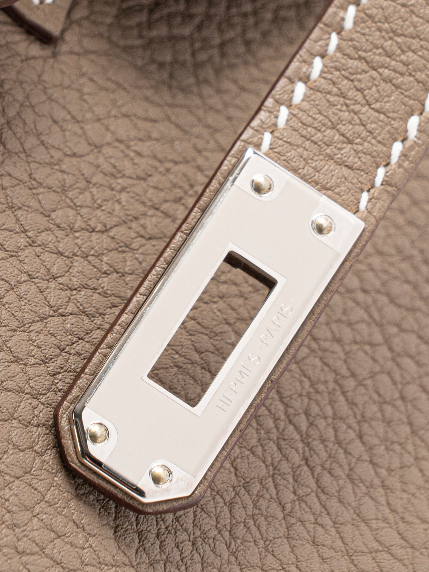 エルメス バーキン25 ハンドバッグ K刻:2025年 トゴ エトゥープ シルバー金具 新品