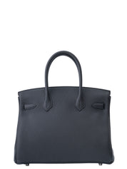 Hermès Birkin 30 Handbag, Stamp K: 2025, Togo, Black 89, Silver Hardware