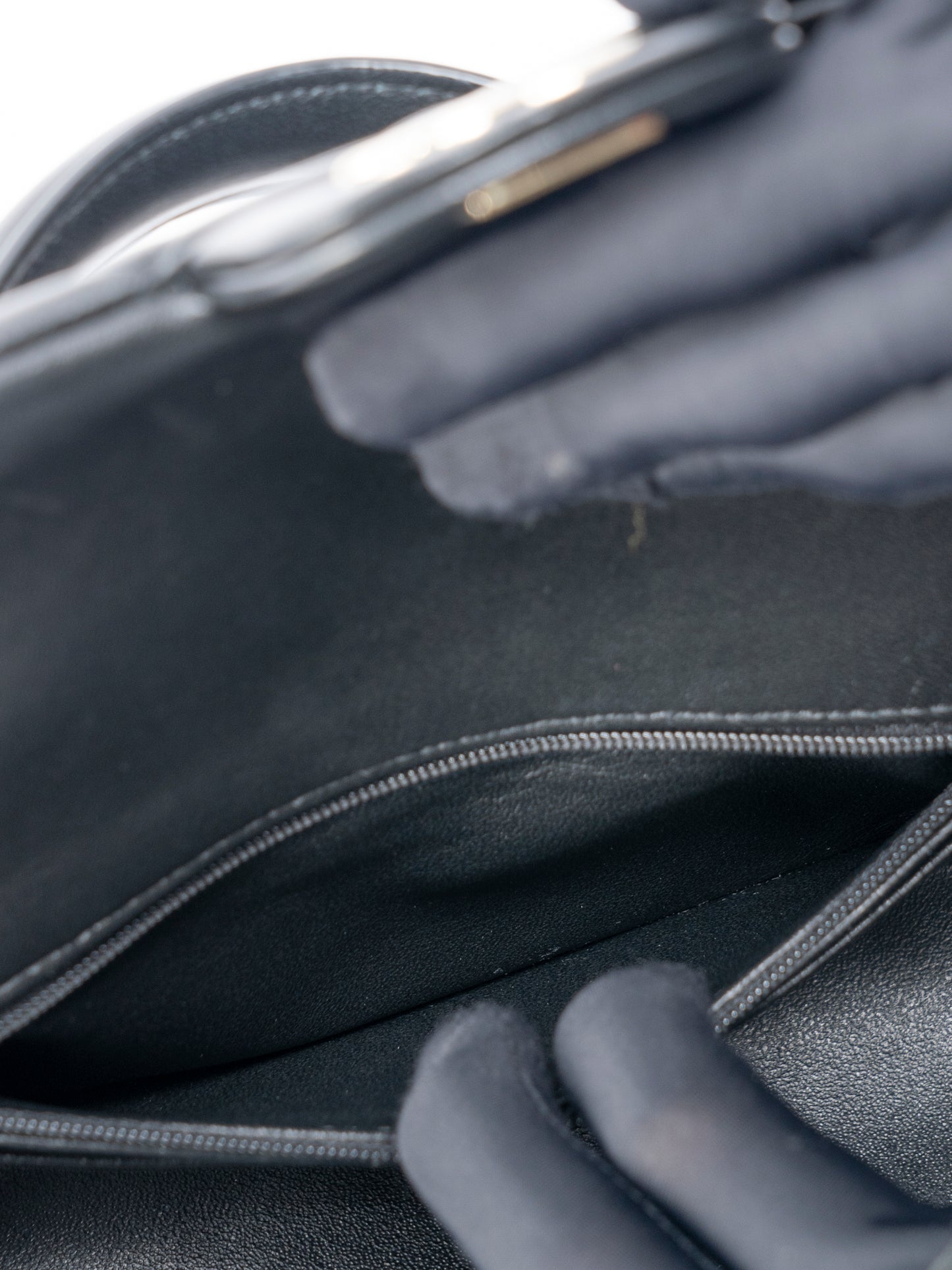 シャネル トップハンドル ミニフラップ シリアルプレート 2WAYショルダーバッグ ラムスキン ブラック ゴールド金具