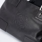 ロエベ アナグラム トートバッグ レザー ブラック シルバー金具