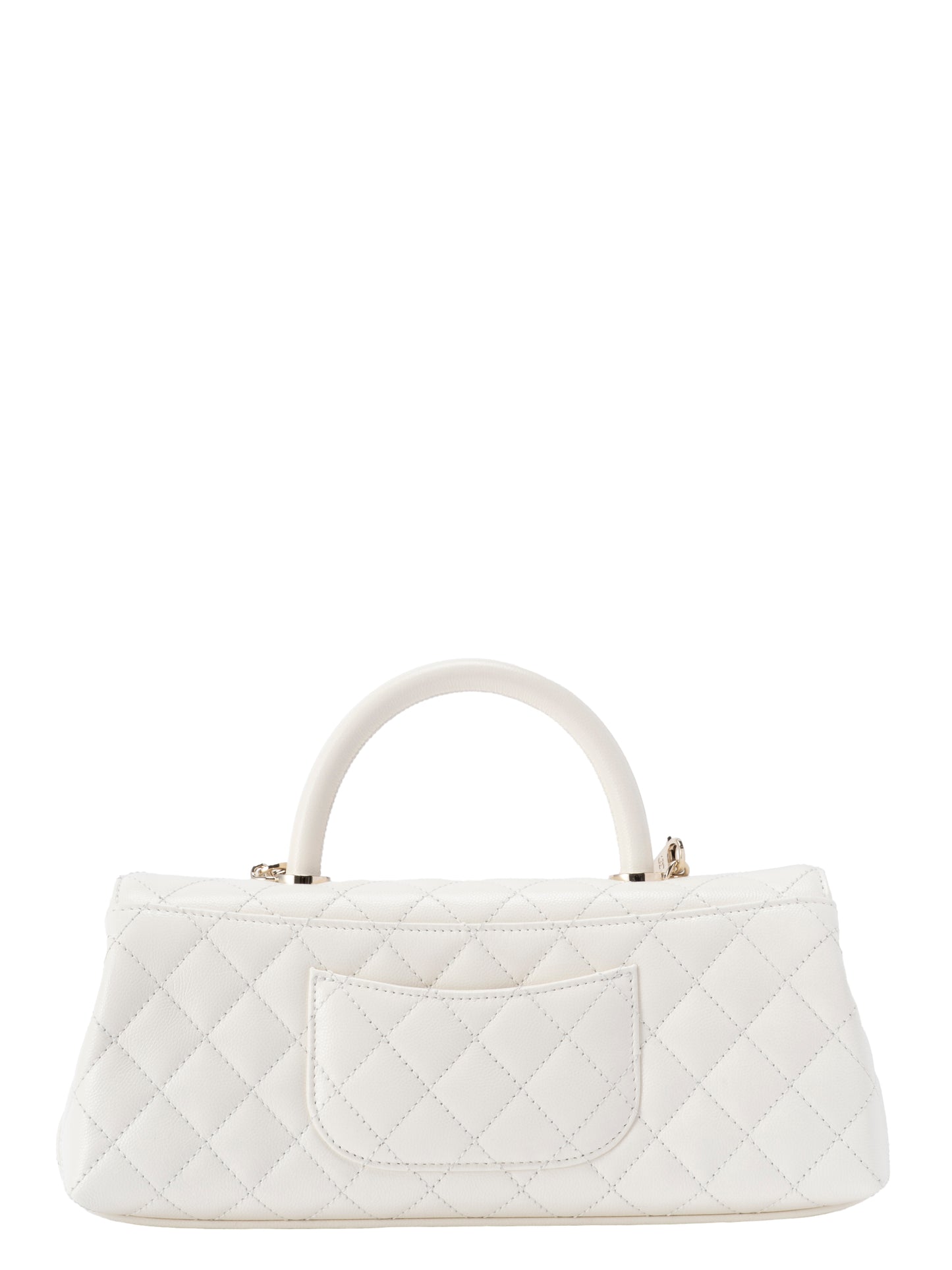 シャネル マトラッセ  ココハンドル29 シリアルプレート チェーンショルダーバッグ バッグ キャビアスキン ホワイト ゴールド金具 新品