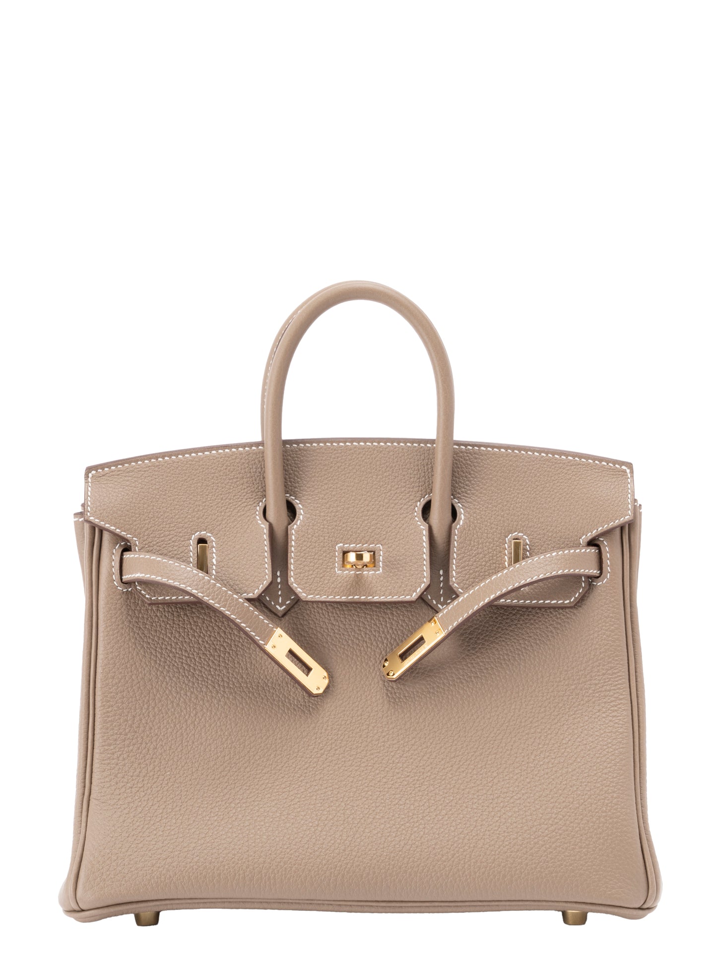 エルメス バーキン25 ハンドバッグ K刻:2025年 トゴ エトゥープ ゴールド金具 新品