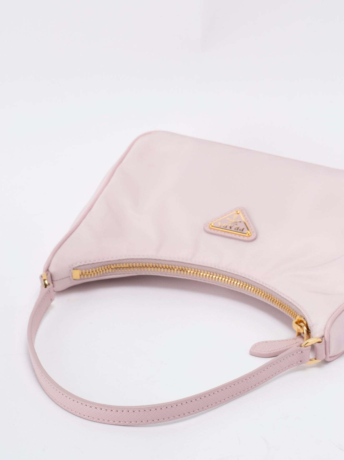 プラダ 2005 Re-Nylon ナイロン ショルダーバッグ ピンク ゴールド金具