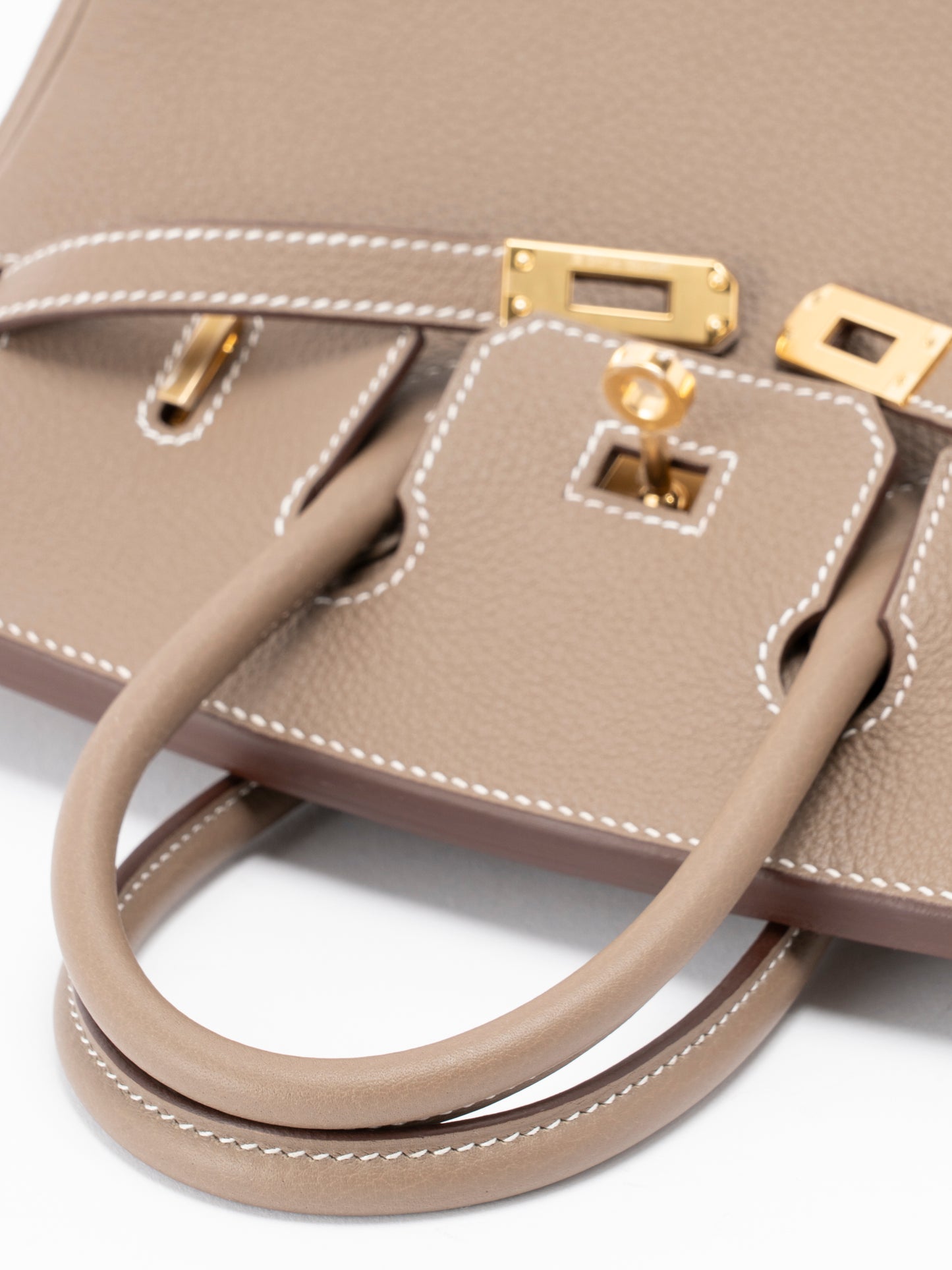 エルメス バーキン25 ハンドバッグ K刻:2025年 トゴ エトゥープ ゴールド金具 新品