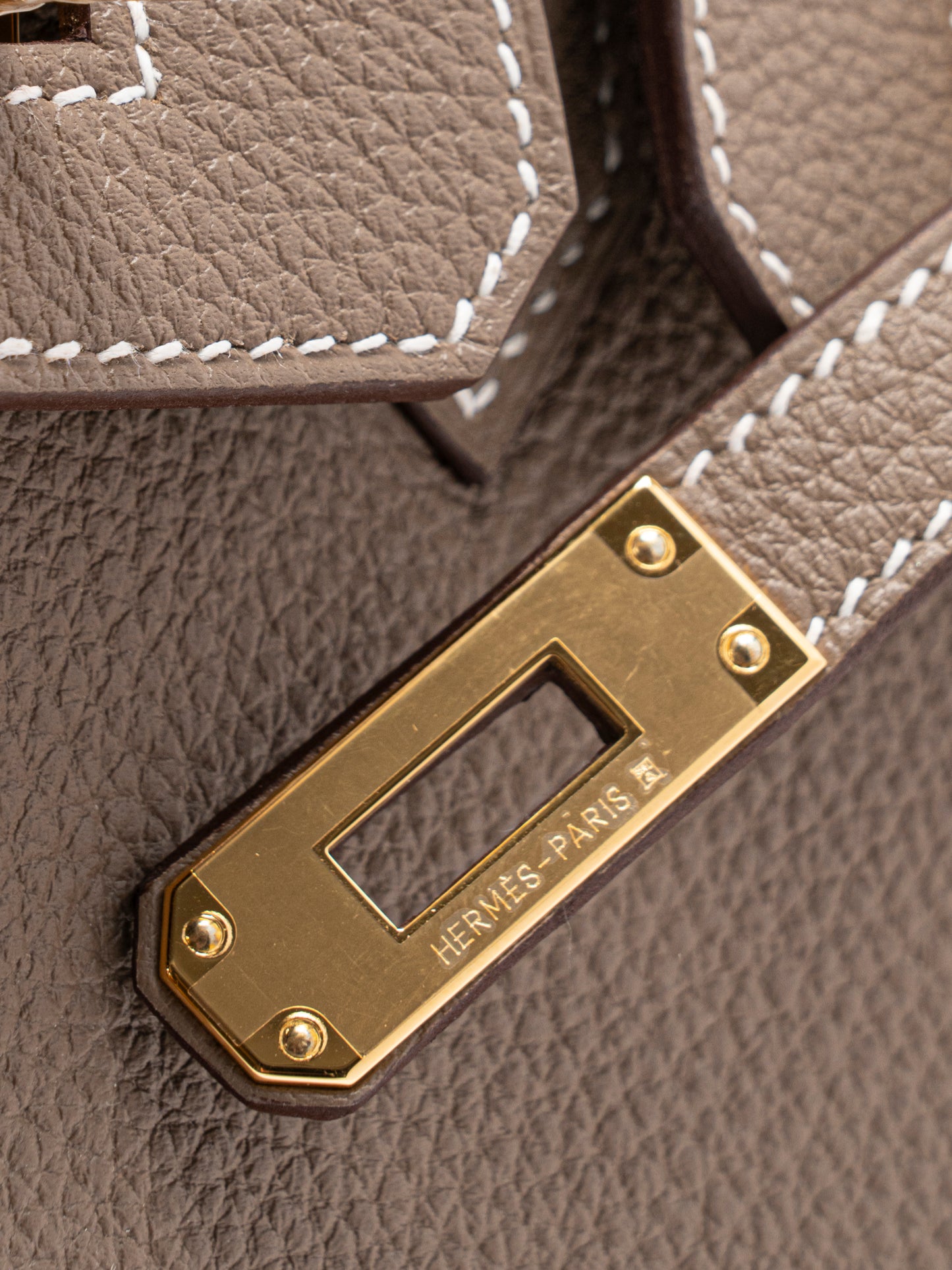 エルメス バーキン25 ハンドバッグ K刻:2025年 トゴ エトゥープ ゴールド金具 新品