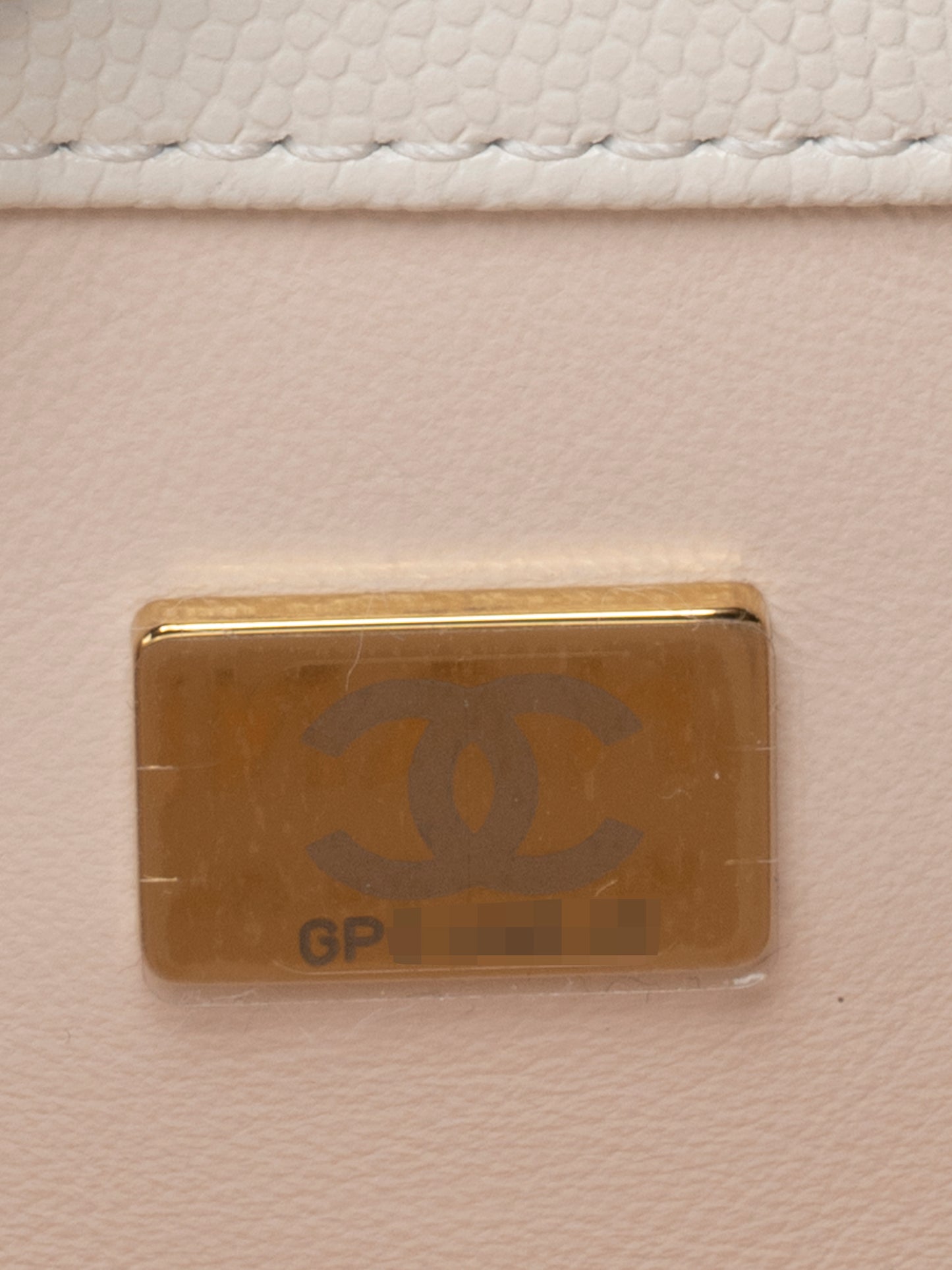 シャネル マトラッセ  ココハンドル29 シリアルプレート チェーンショルダーバッグ バッグ キャビアスキン ホワイト ゴールド金具 新品