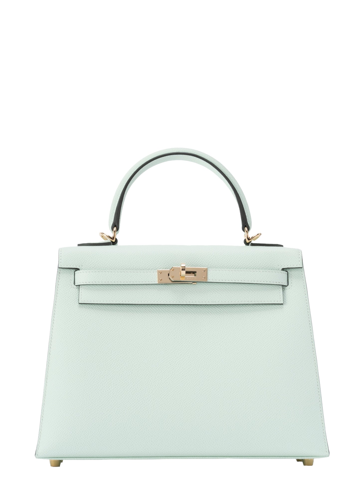 エルメス ケリー25 ハンドバッグ K刻:2025年 エプソン ヴェールペパーミント ゴールド金具 新品