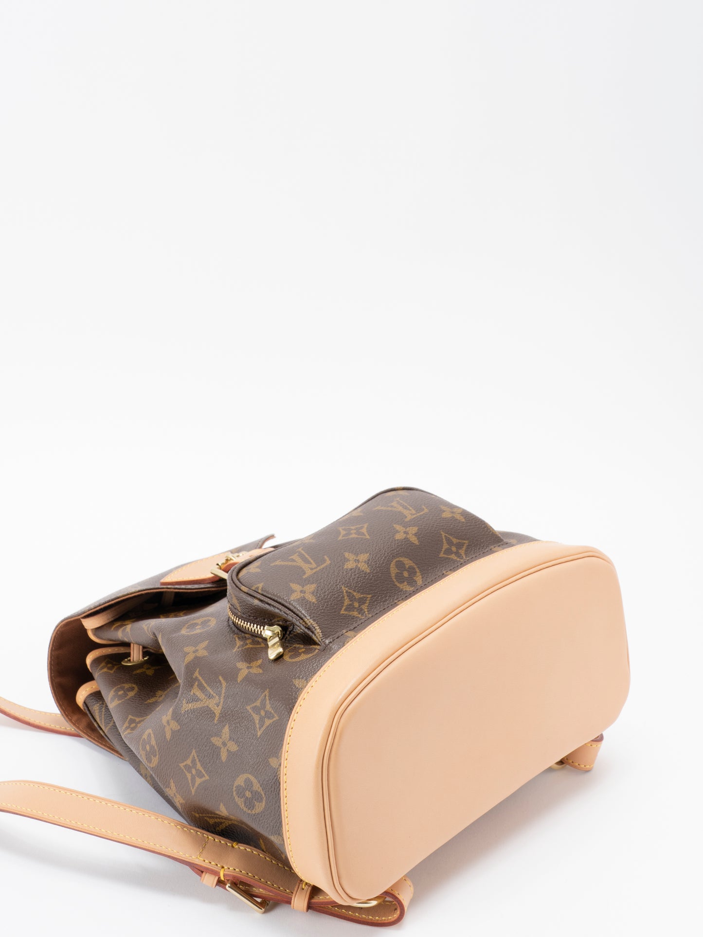 ルイ・ヴィトン M51136 モンスリMM リュックサック モノグラムキャンバス ブラウン ゴールド金具