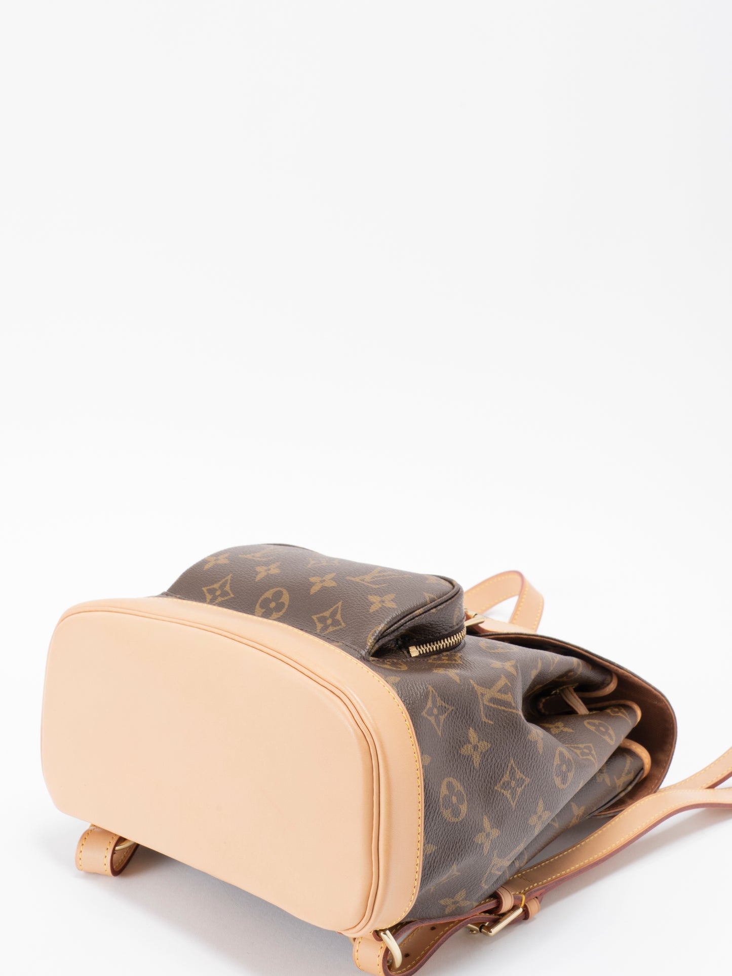 ルイ・ヴィトン M51136 モンスリMM リュックサック モノグラムキャンバス ブラウン ゴールド金具