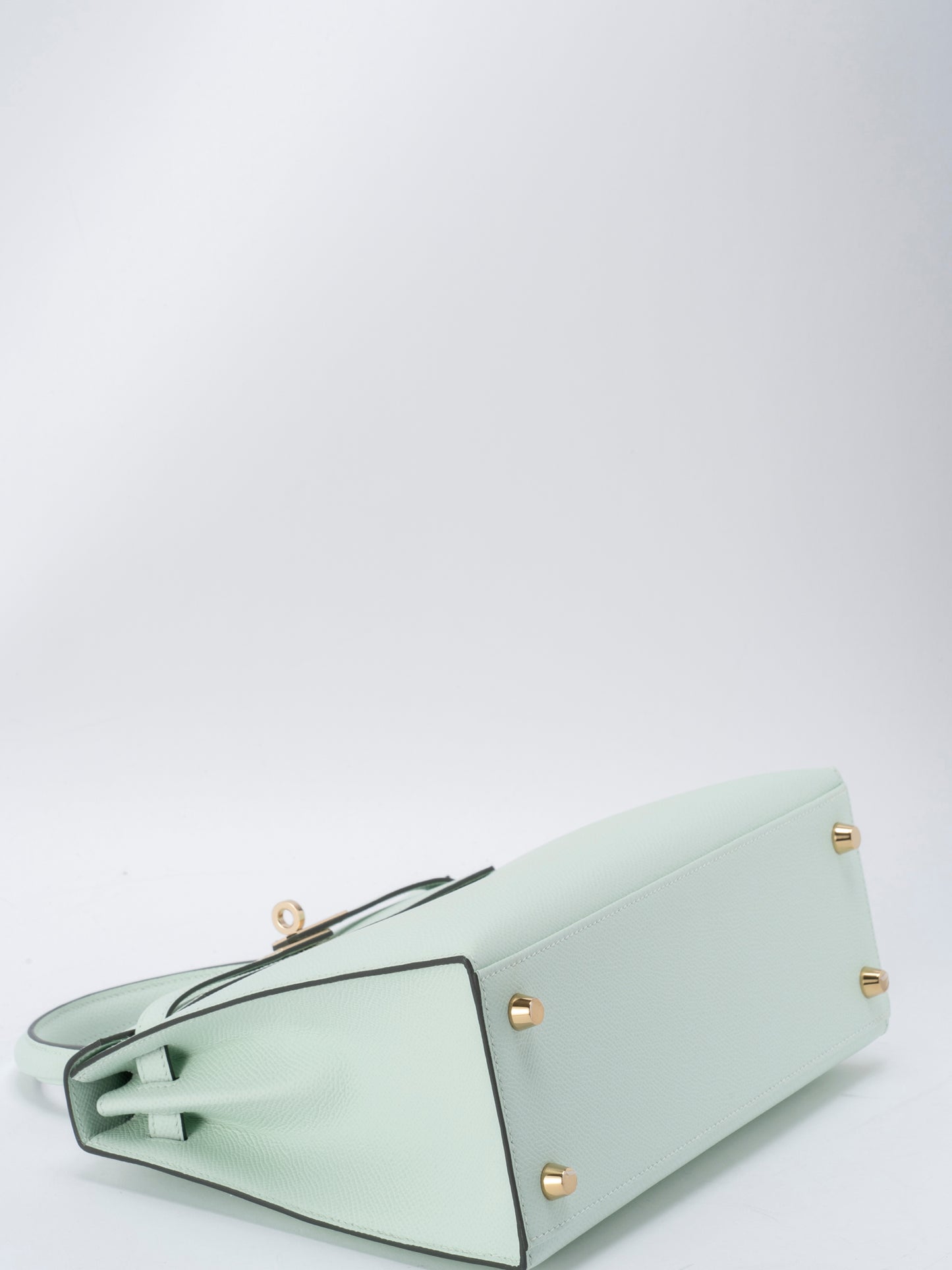 エルメス ケリー25 ハンドバッグ K刻:2025年 エプソン ヴェールペパーミント ゴールド金具 新品