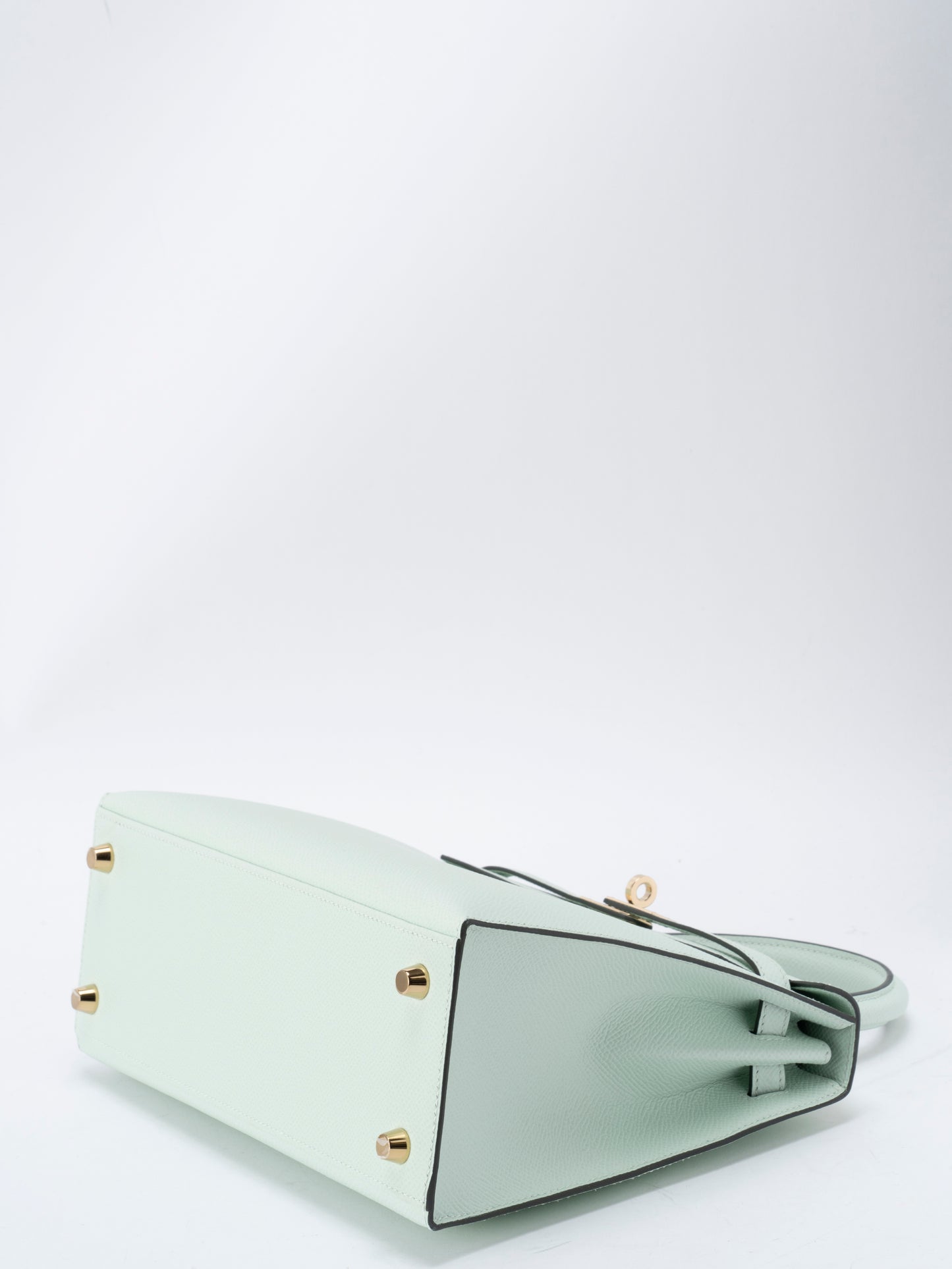 エルメス ケリー25 ハンドバッグ K刻:2025年 エプソン ヴェールペパーミント ゴールド金具 新品