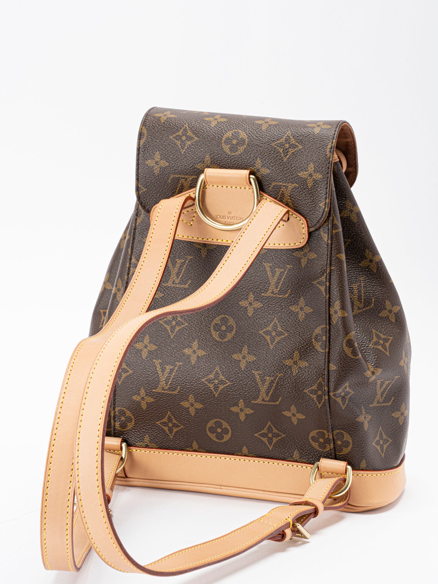 ルイ・ヴィトン M51136 モンスリMM リュックサック モノグラムキャンバス ブラウン ゴールド金具