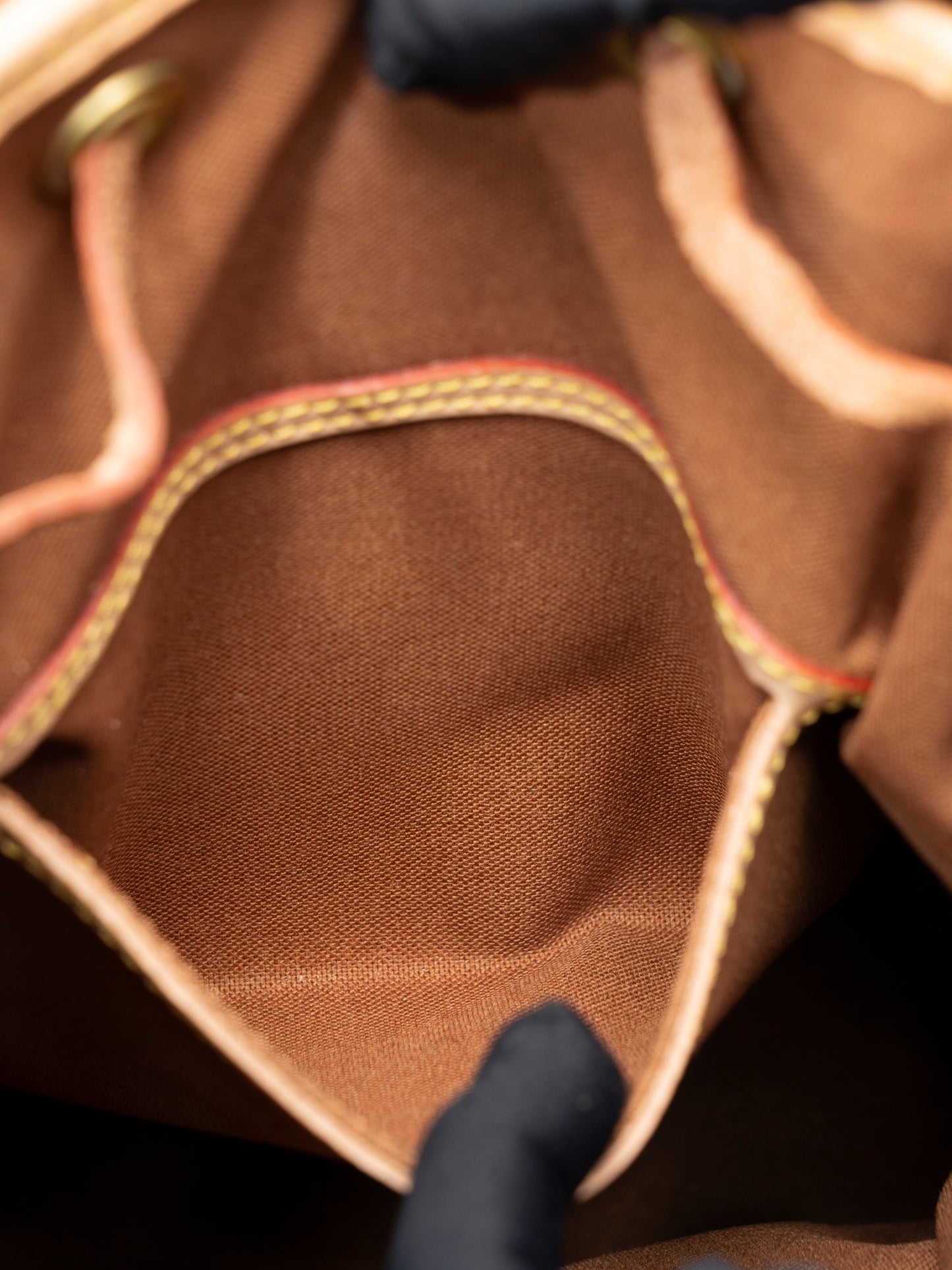 ルイ・ヴィトン M51136 モンスリMM リュックサック モノグラムキャンバス ブラウン ゴールド金具