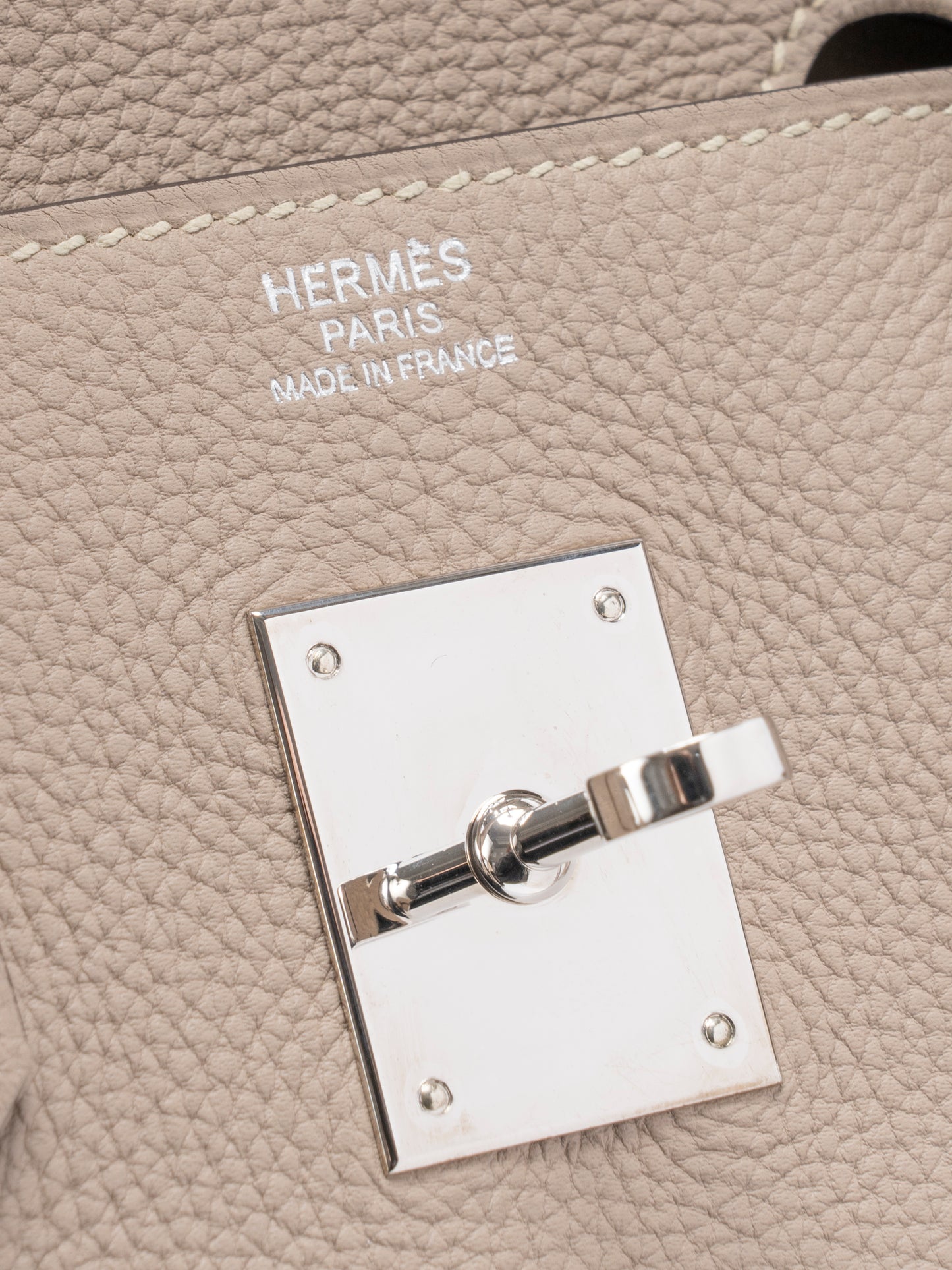 エルメス バーキン30 ハンドバッグ T刻:2015年 トゴ  トルティエールグレー シルバー金具