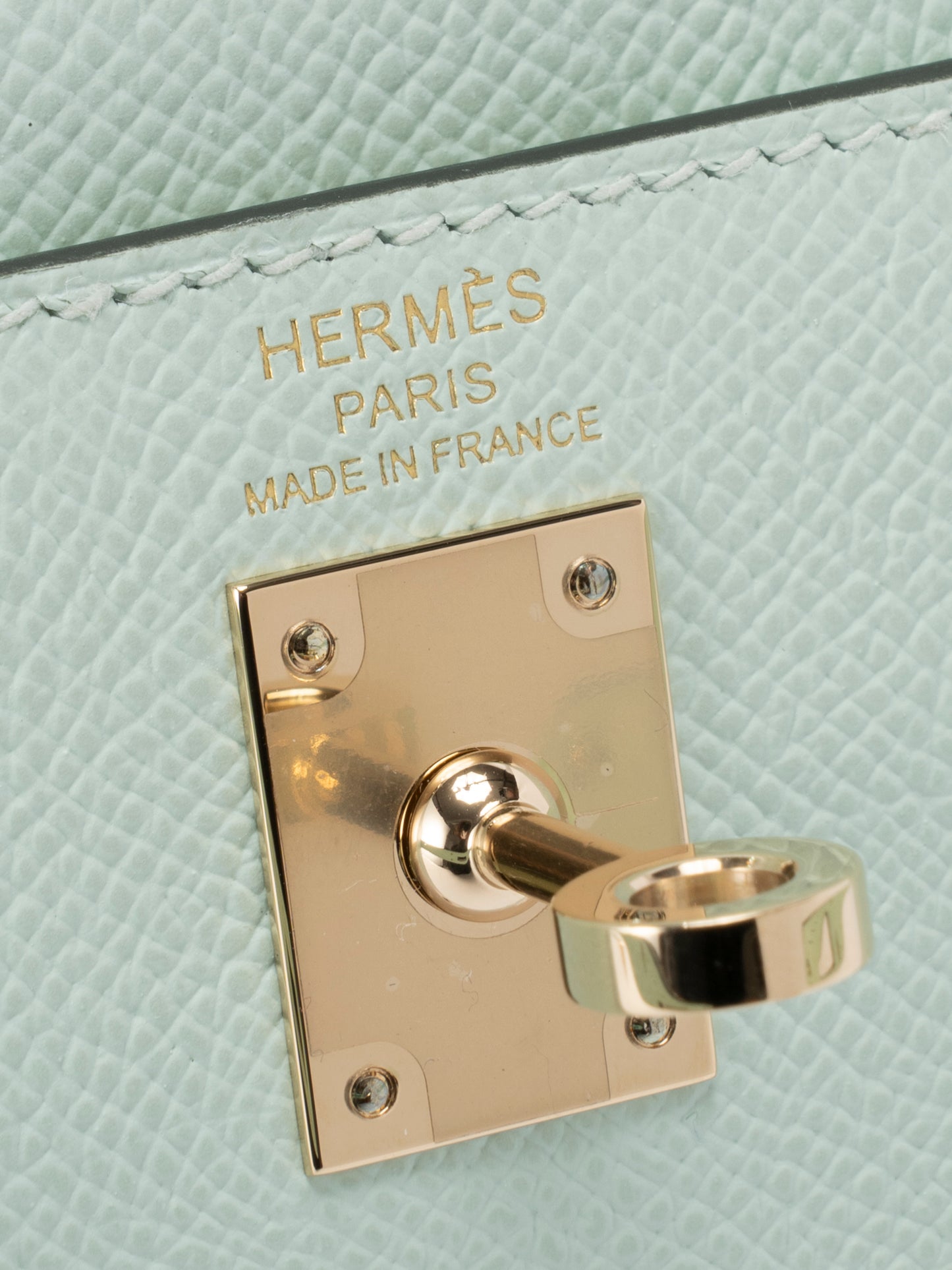 エルメス ケリー25 ハンドバッグ K刻:2025年 エプソン ヴェールペパーミント ゴールド金具 新品