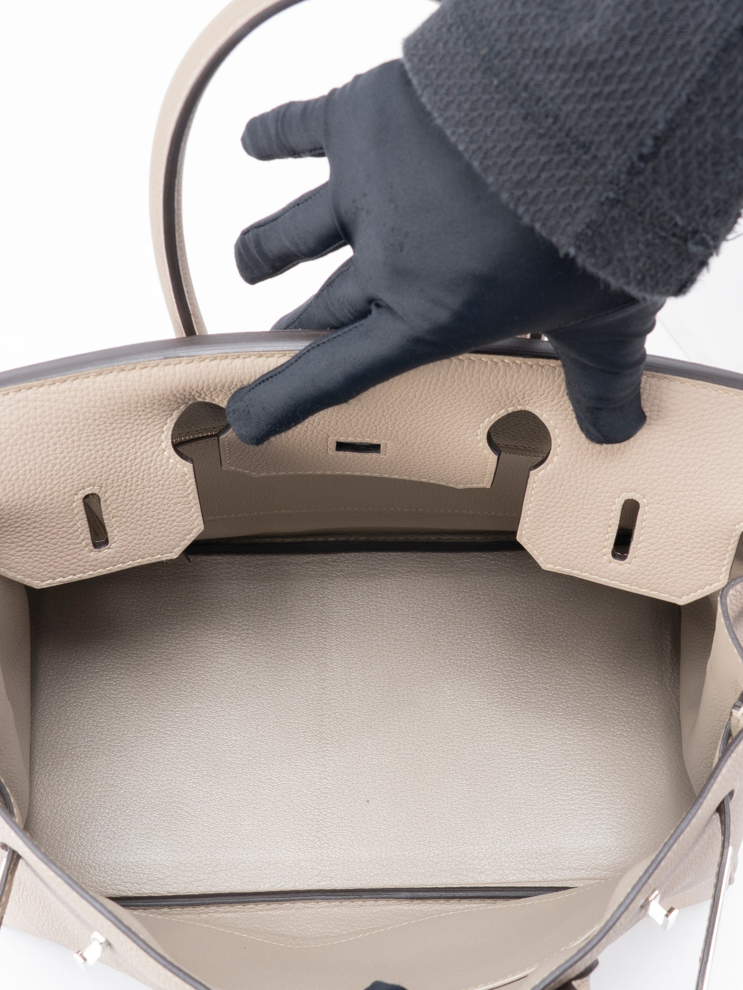 エルメス バーキン30 ハンドバッグ T刻:2015年 トゴ  トルティエールグレー シルバー金具